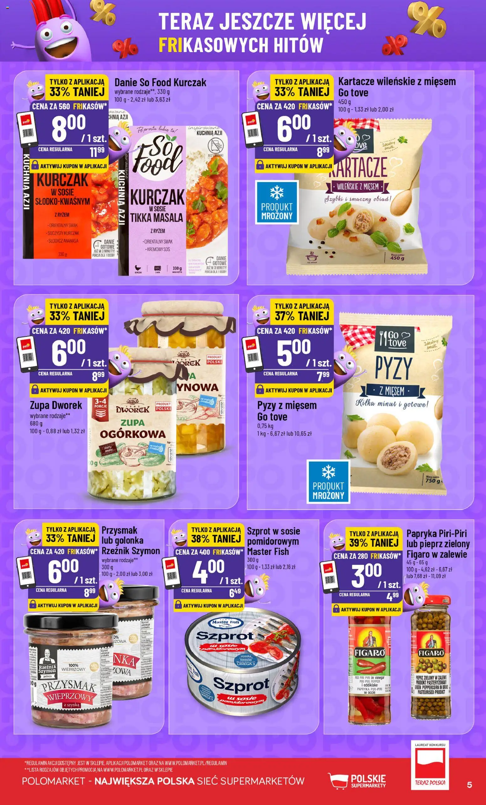 POLOmarket gazetka - Frikasowe Hity od 22.04.2026 | Strona: 5 | Produkty: Kurczak, Tikka masala, Szynka, Sos