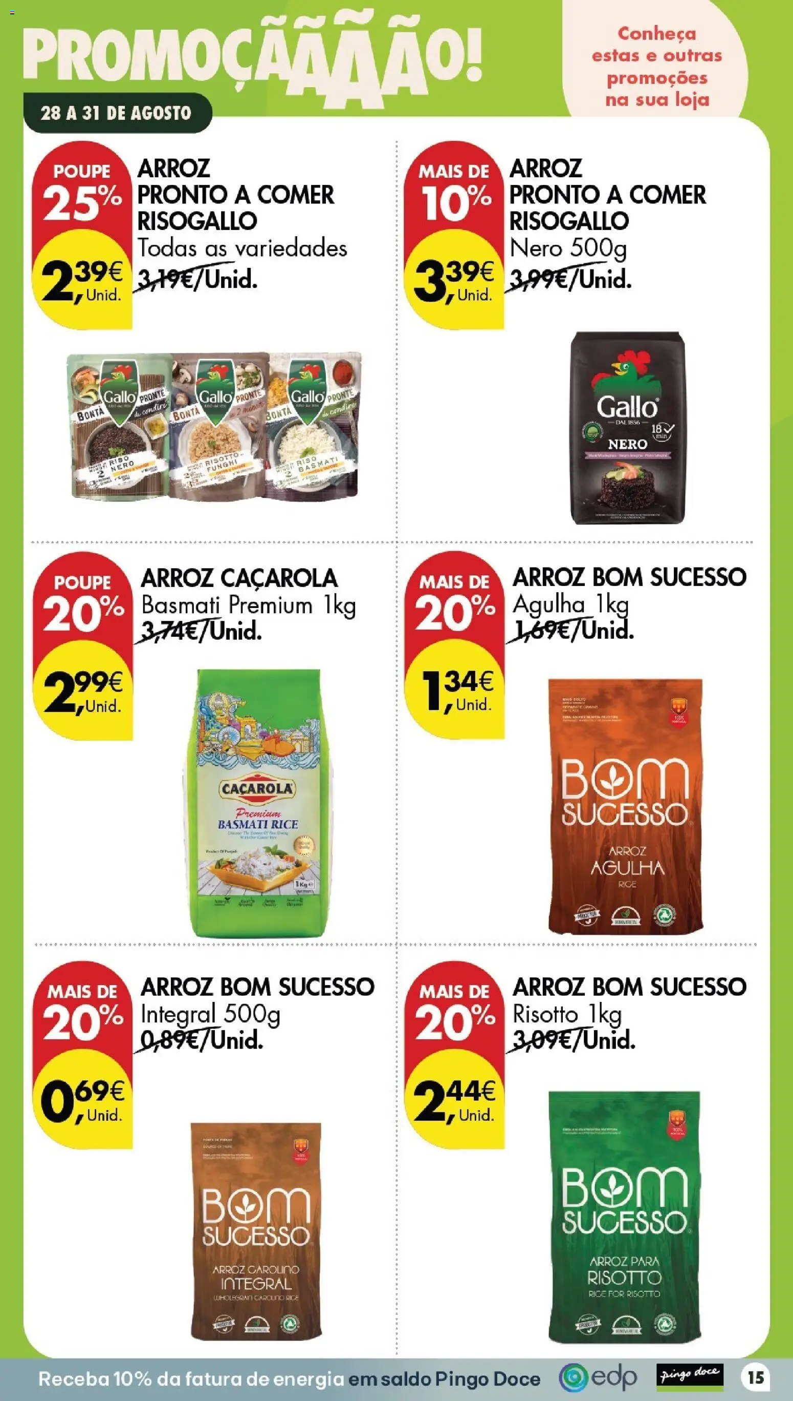 Pingo Doce Poupe este Fim de Semana │ válido de 28/08/2026 | Página: 15 | Produtos: Arroz