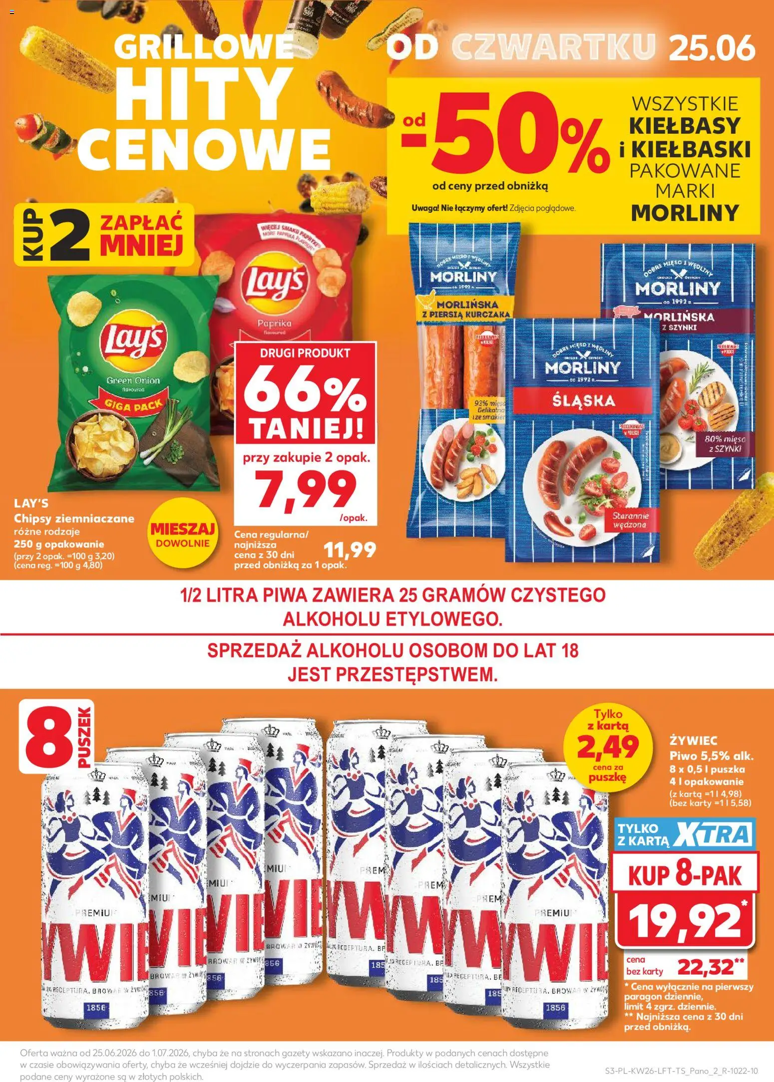 Kaufland Polsko leták od 25.06.2026 | Strana: 3 | Produkty: Paprika, Lay's, Chipsy, Karty
