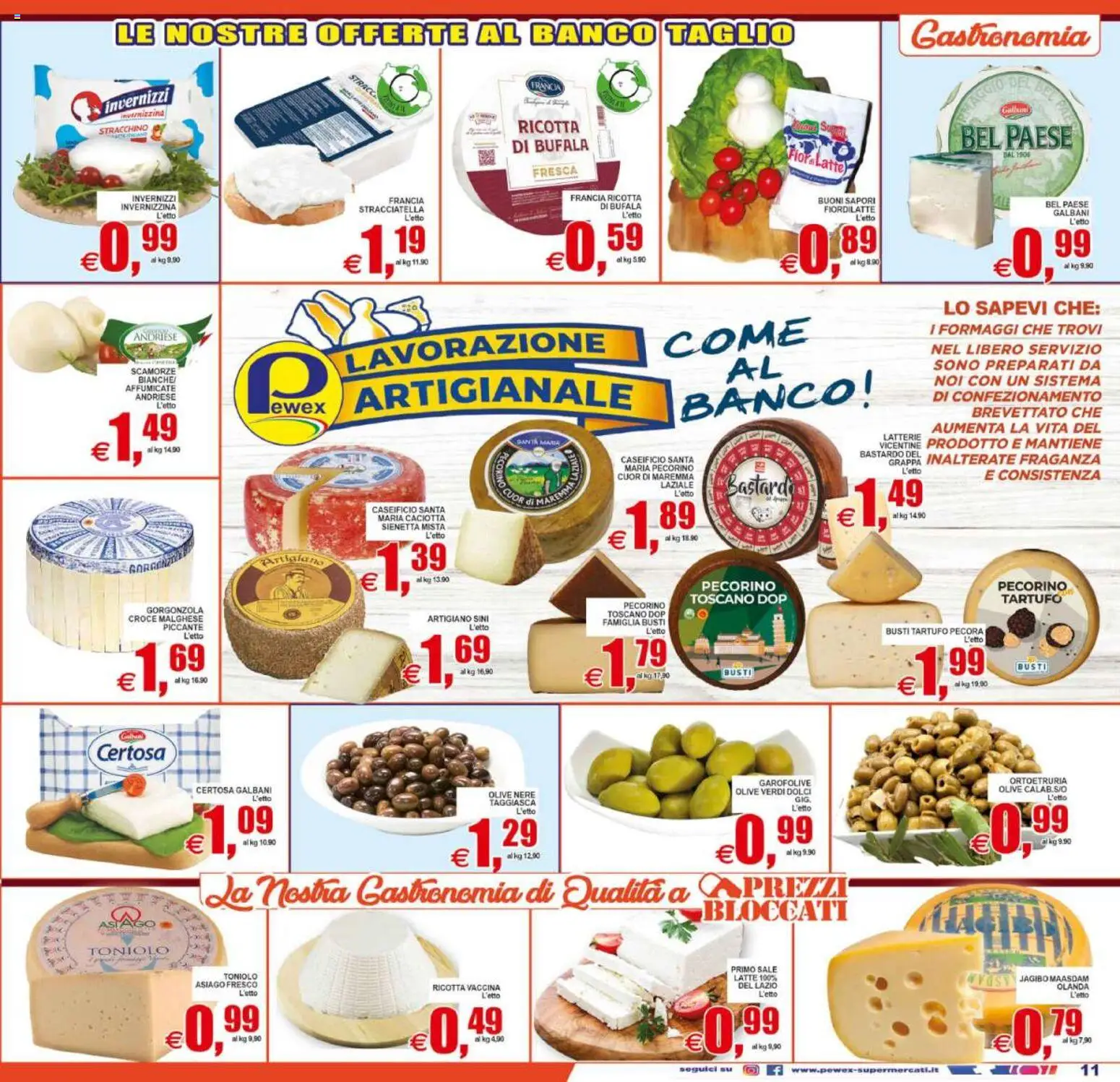 Volantino Pewex del 11/09/2026 | Pagina: 11 | Prodotti: Ricotta, Dolci, Gorgonzola, Stracciatella