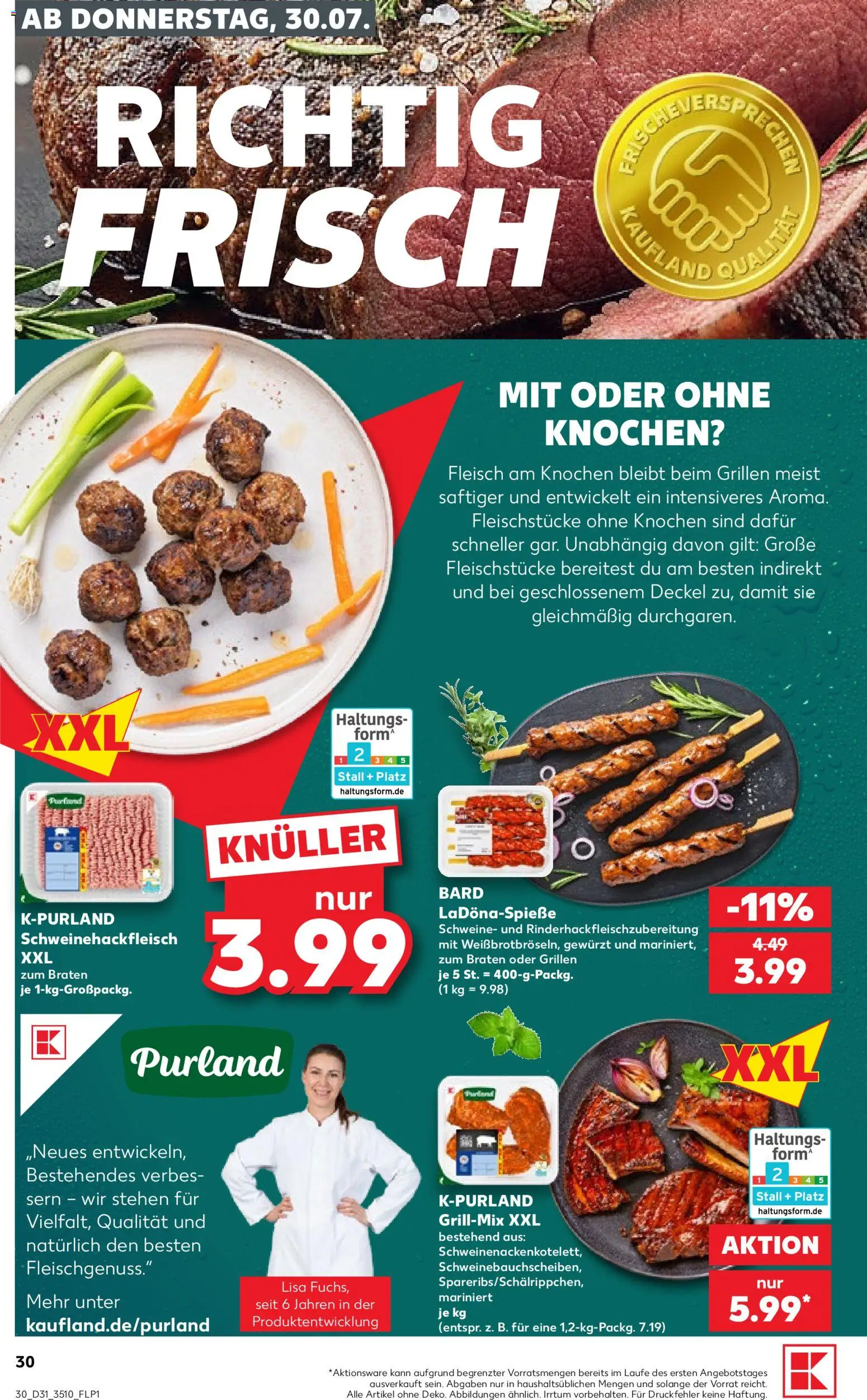 Kaufland Prospekt Zeitz – gültig ab 30.07.2026 | Seite: 30 | Produkte: Fleisch