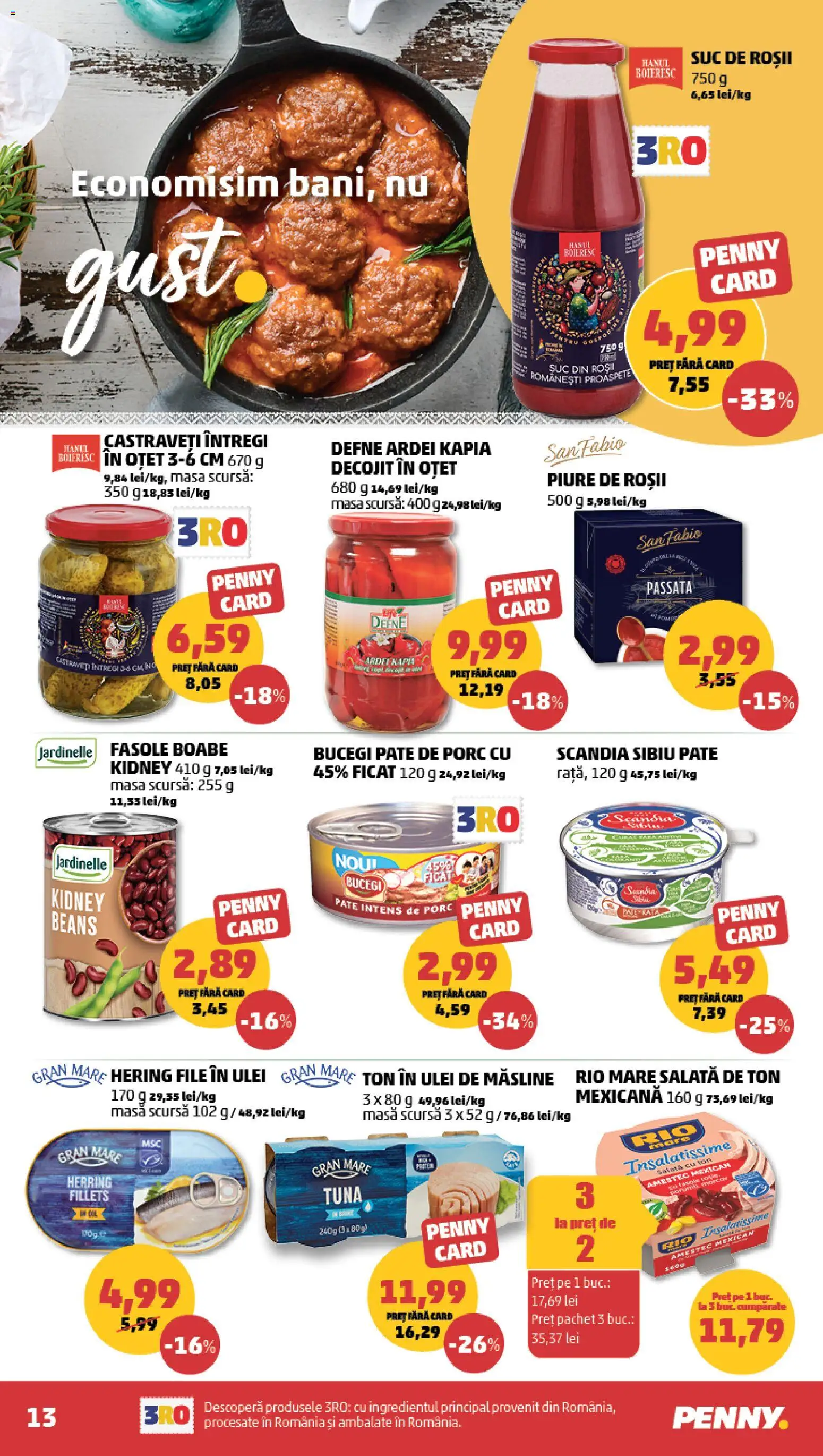 Noul catalog PENNY – valabil de la 19.08.2026 | Pagină: 13 | Produse: Pate, Rață, Suc, Salată