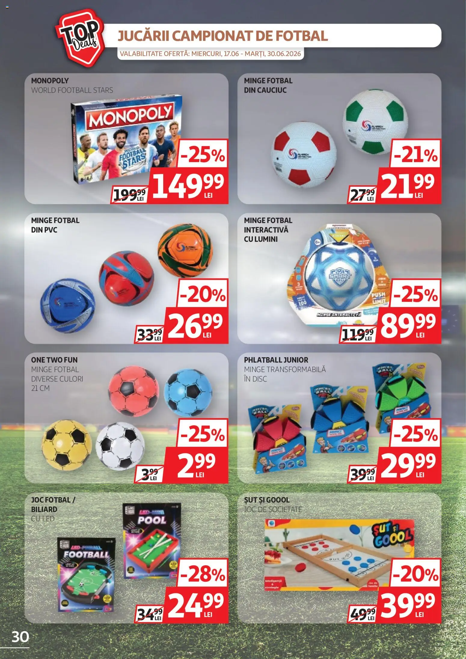 Noul catalog Auchan – valabil de la 17.06.2026 | Pagină: 30 | Produse: Joc, Disc, Babak