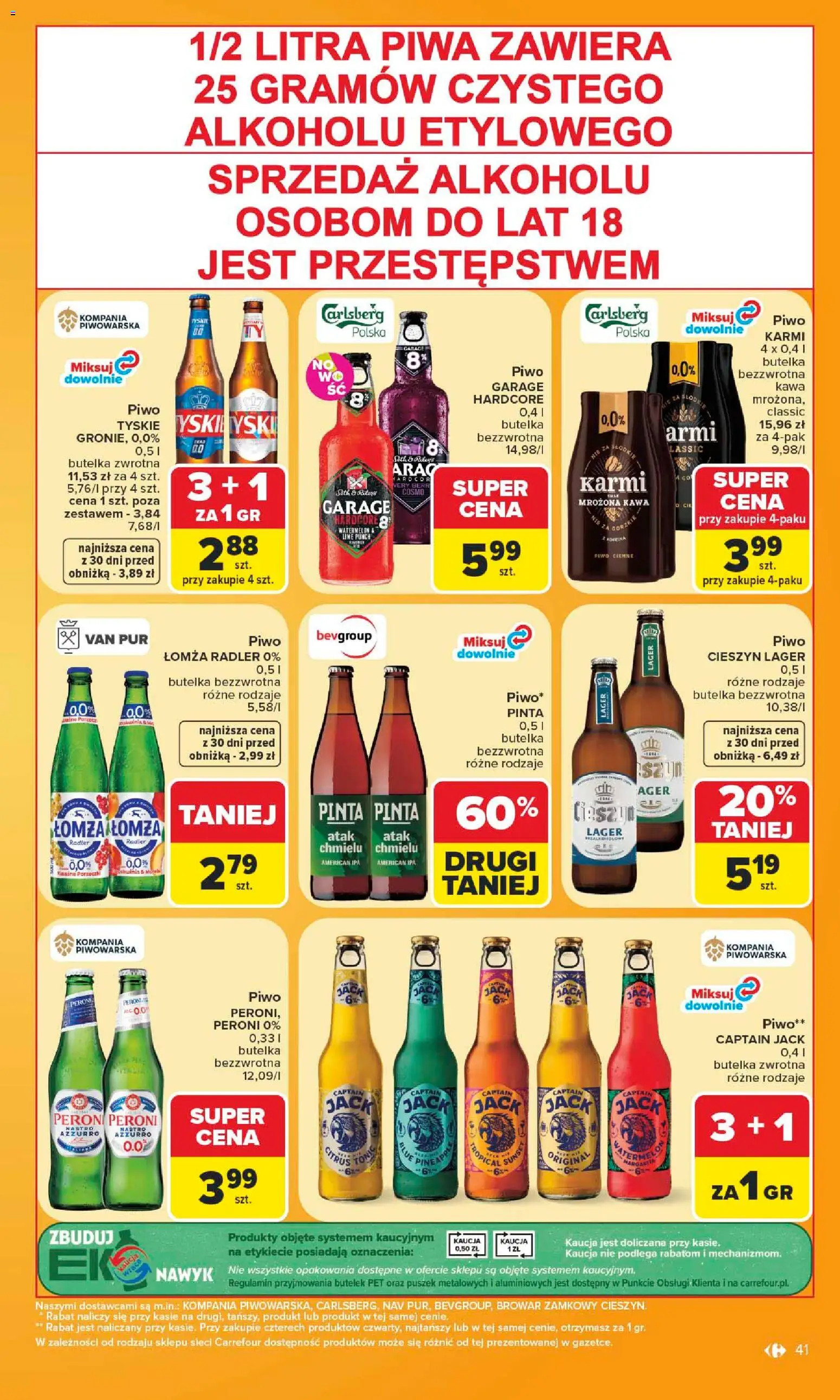Carrefour gazetka od 15.06.2026 | Strona: 43 | Produkty: Tyskie, Kawa, Piwo