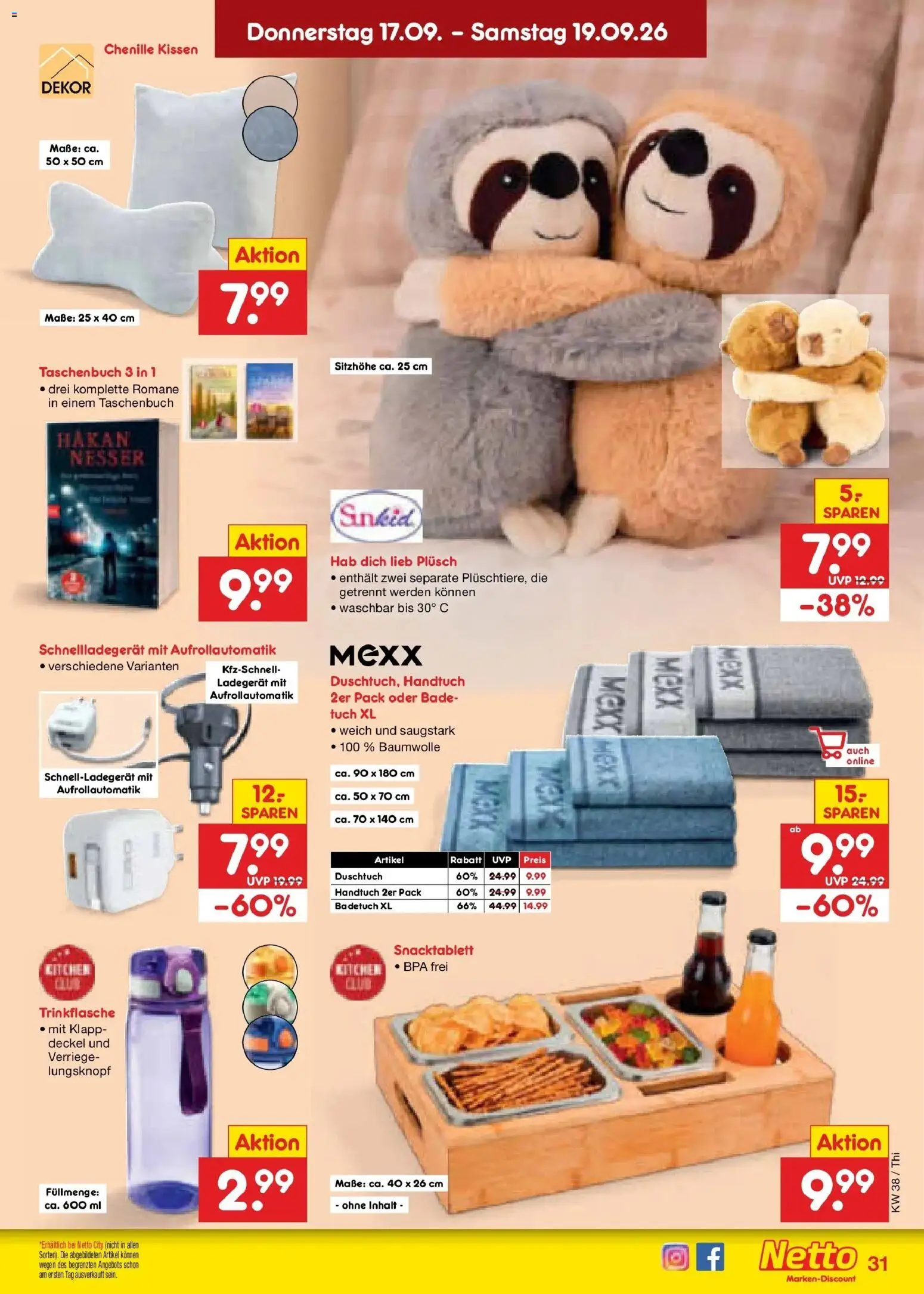 Netto Marken-Discount Prospekt Pirna – gültig ab 14.09.2026 | Seite: 43 | Produkte: Kissen, Ladegerät