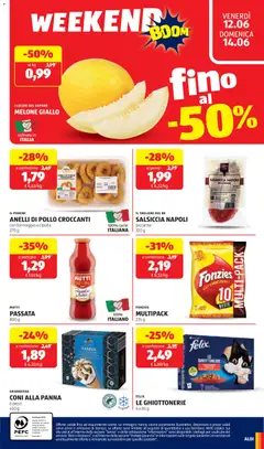 Anteprima del volantino ANELLI DI POLLO CROCCANTI, Chicken rings with cheese and onion, 270g, 100% Italian meat. valido a partire dal 08.06.2026 | Pagina: 21