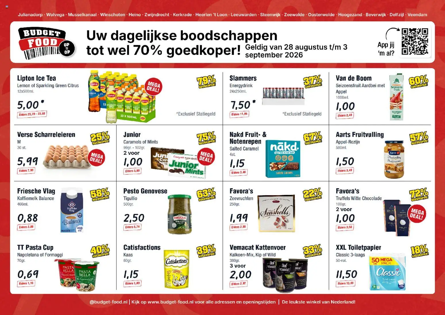 {H1} | Pagina: 1 | Producten: Kaas, Ice Tea, Fruit, Kip