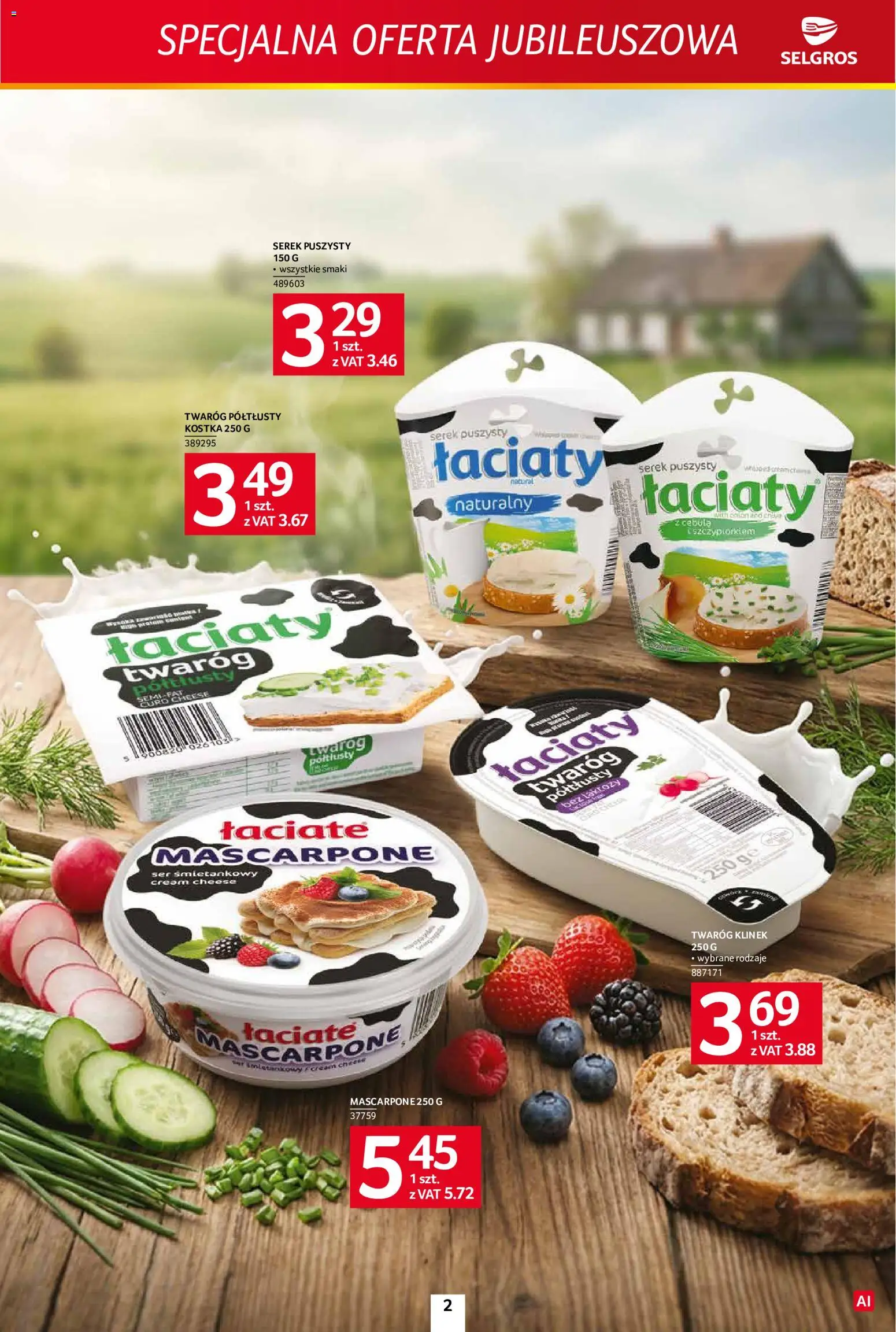 Selgros cash&carry gazetka - Specjalna oferta jubileuszowa od 10.09.2026 | Strona: 2 | Produkty: Ser śmietankowy, Cream cheese, Serek, Ser