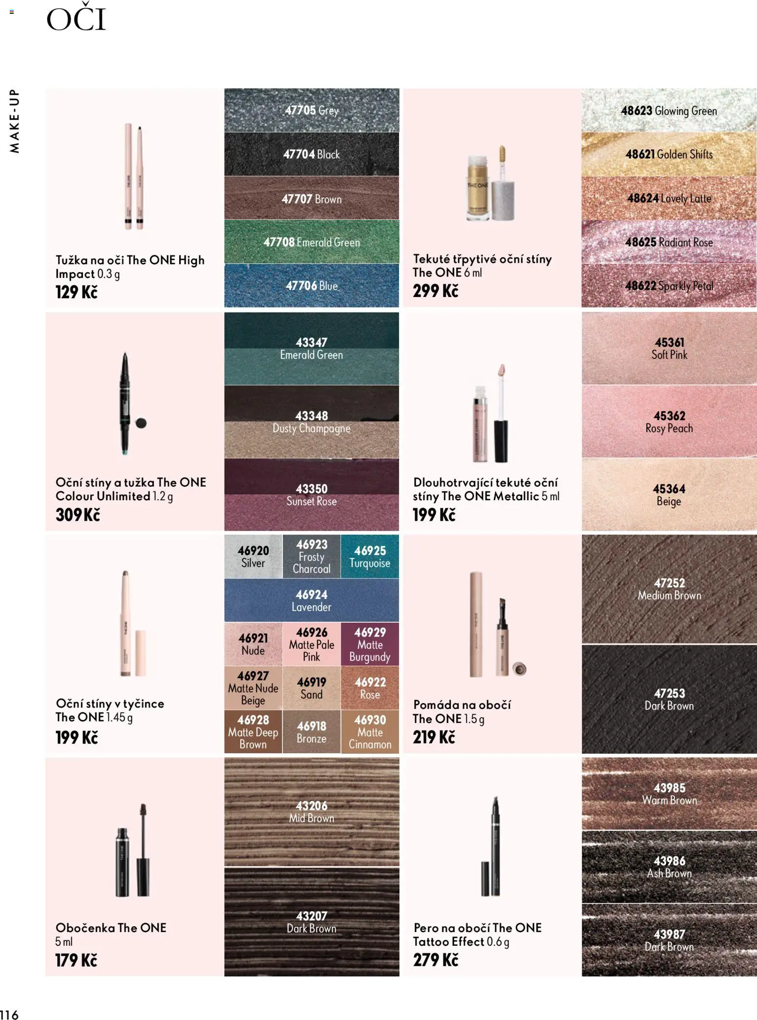 Oriflame katalog Novage+ Proceuticals od 30.09.2026 | Strana: 116 | Produkty: Pero, Makeup, Champagne, Oční stíny