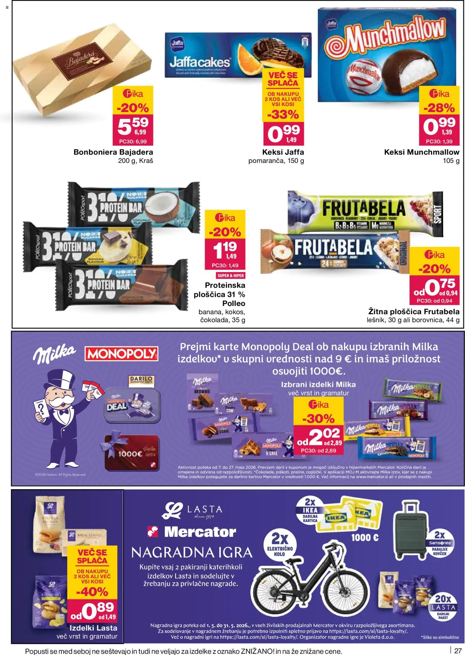 Novi Mercator katalog ponudbe – veljaven od 07.05.2026 | Stran: 27 | Izdelki: Keksi, Kos, Bonboniera, Kovcek