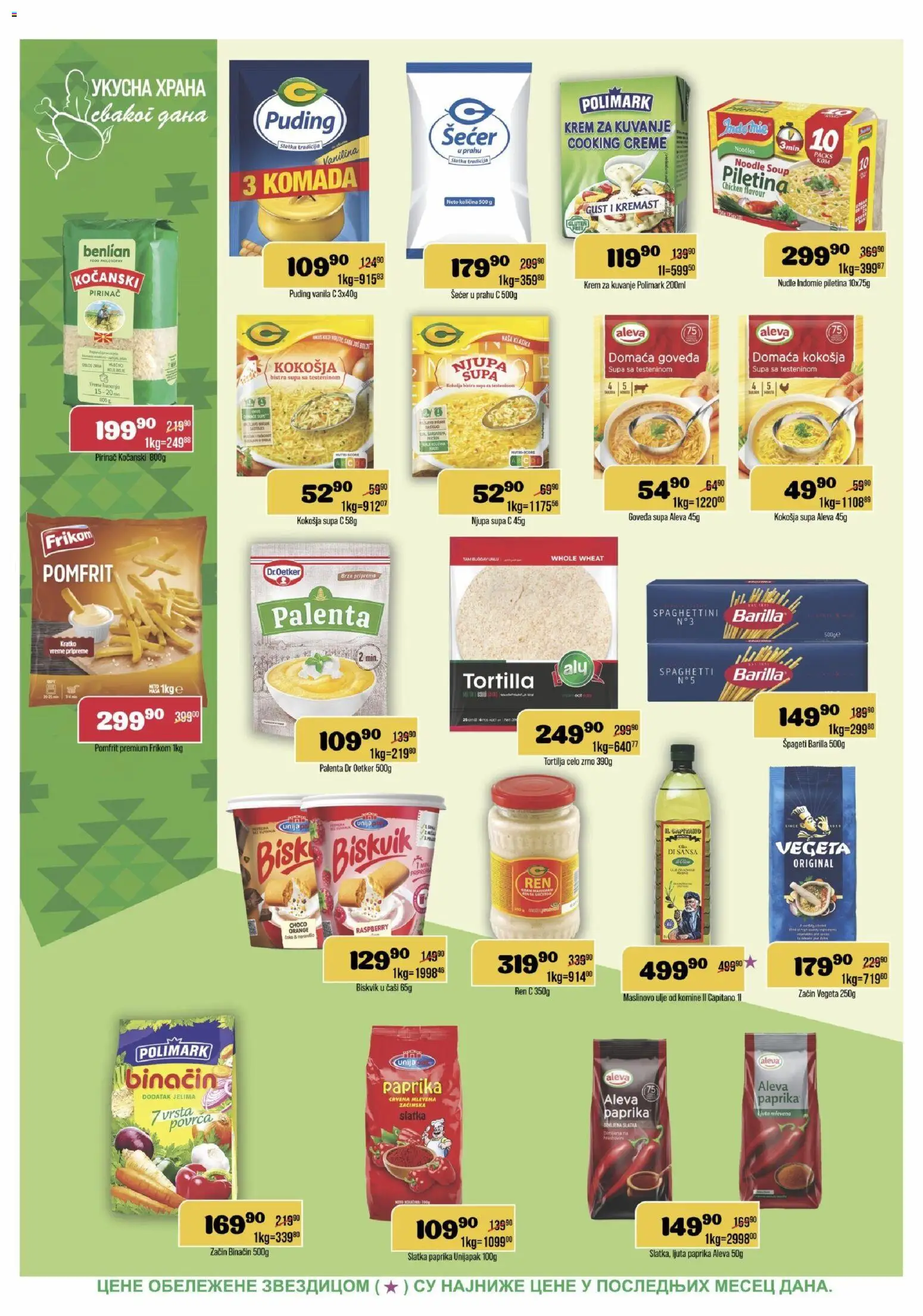 Europrom katalog - važi od 26.08.2026 | Strana: 6 | Proizvode: Špageti, Pomfrit, Krem, Nudle