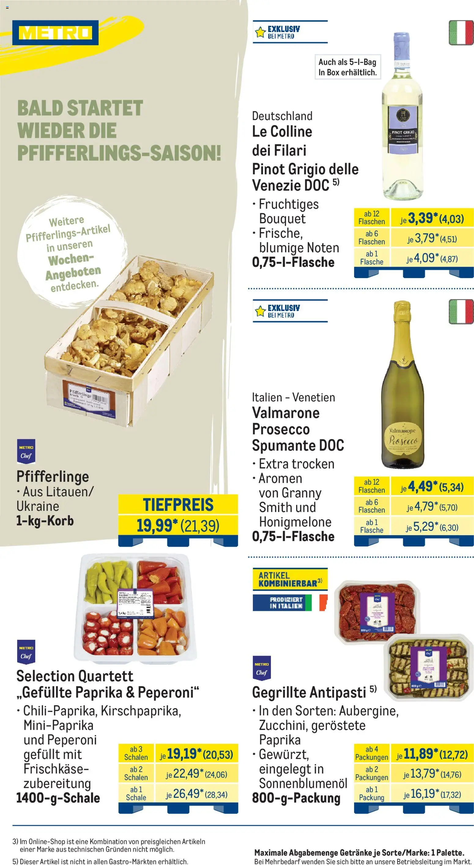 Metro Monats-Menü – gültig ab 01.07.2026 | Seite: 4 | Produkte: Box, Paprika, Pfifferlinge, Frischkase