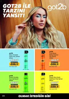 24 Eylül 2026 tarihinden itibaren geçerli olan Migros kataloğu önizlemesi | Sayfa: 104 | Ürünler: Şampuan, Saç spreyi, Kuru şampuan