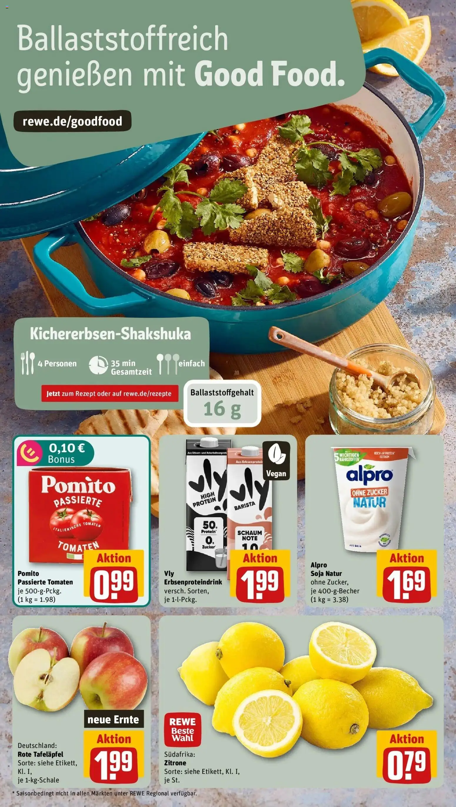 REWE Prospekt ab 07.09.2026 zum Blättern » Angebote | Seite: 4 | Produkte: Tomaten, Alpro, Zucker, Zitrone