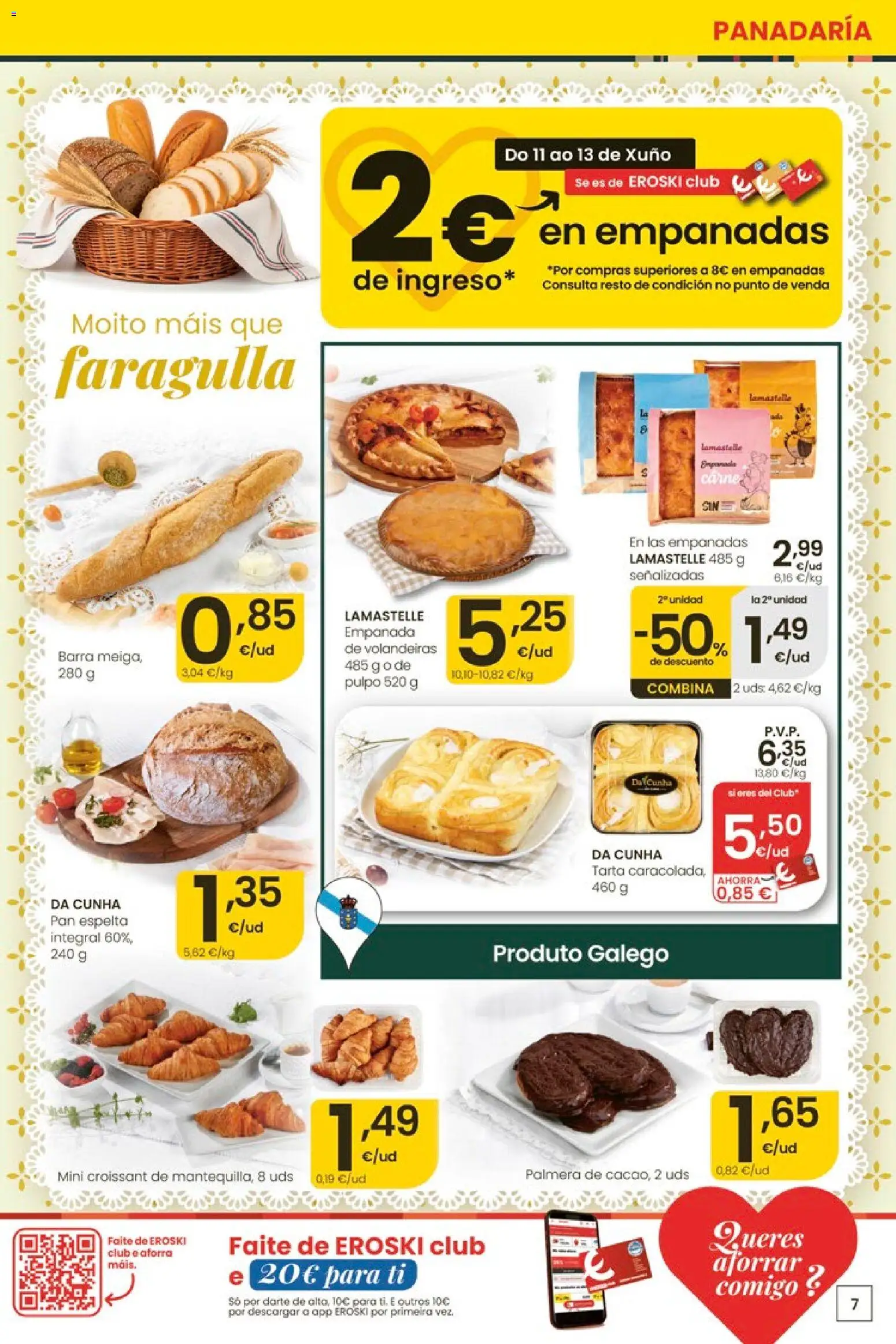 Eroski Ofertóns de verán │ válido desde el 11.06.2026 | Página: 7 | Productos: Pan, Croissant