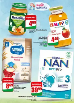 Pogląd oferty "Sok słodkie jabłka Hipp, 200 ml" - ważna od 29.04.2026 | Strona: 11 | Produkty: Żelazo, Mleko, Sok, Jabłka