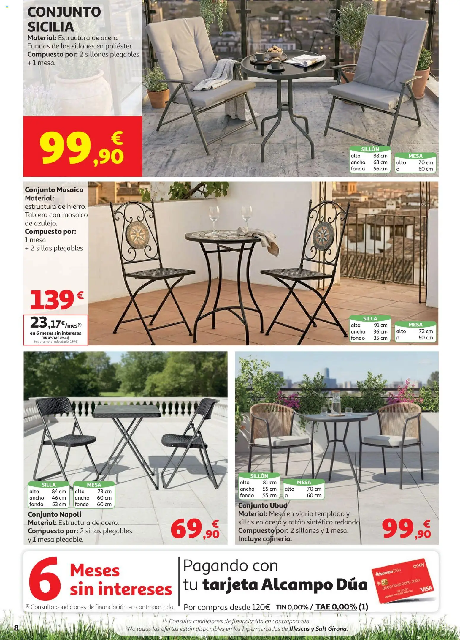 Alcampo Aire Libre HP Cat │ válido desde el 05.05.2026 | Página: 8 | Productos: Sillón, Mesa, Silla