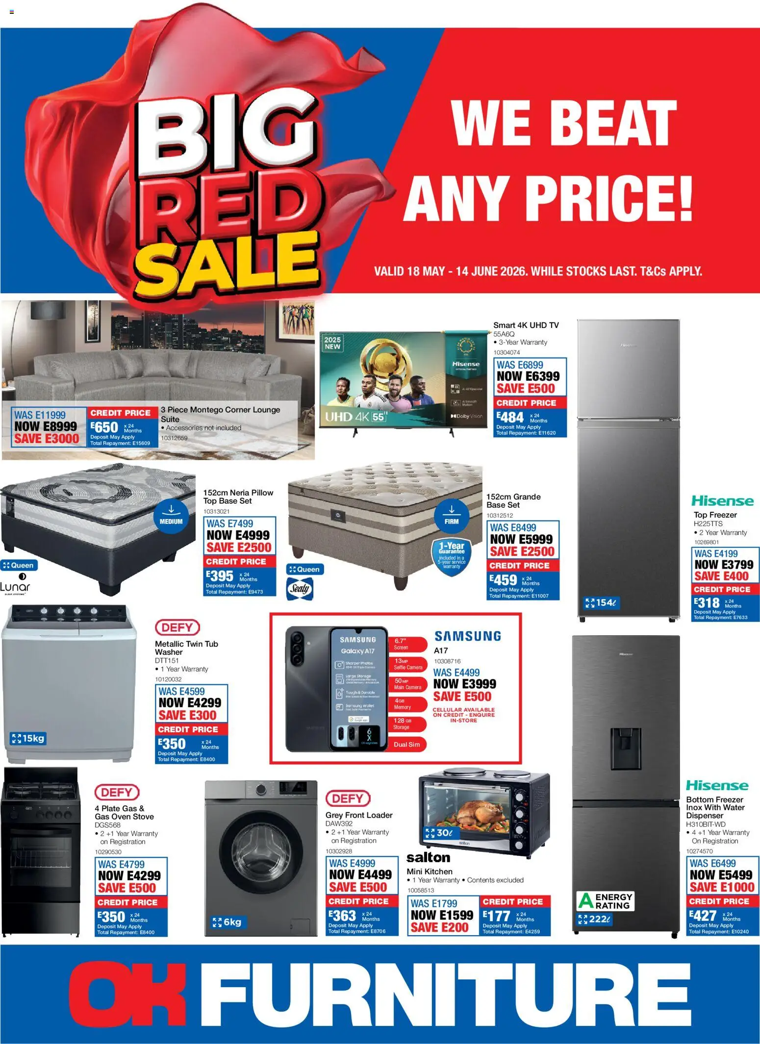 New OK Furniture catalogue – valid from 18.05.2026 | Page: 1 | Products: Sim, Freezer, Oven, Stove