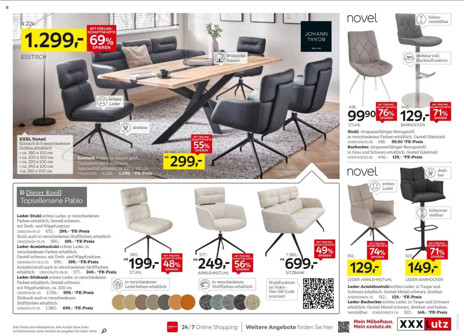 XXXLutz Prospekt – gültig ab 06.06.2026 | Seite: 9 | Produkte: Esstisch, Sitzbank, Barhocker, Stuhl