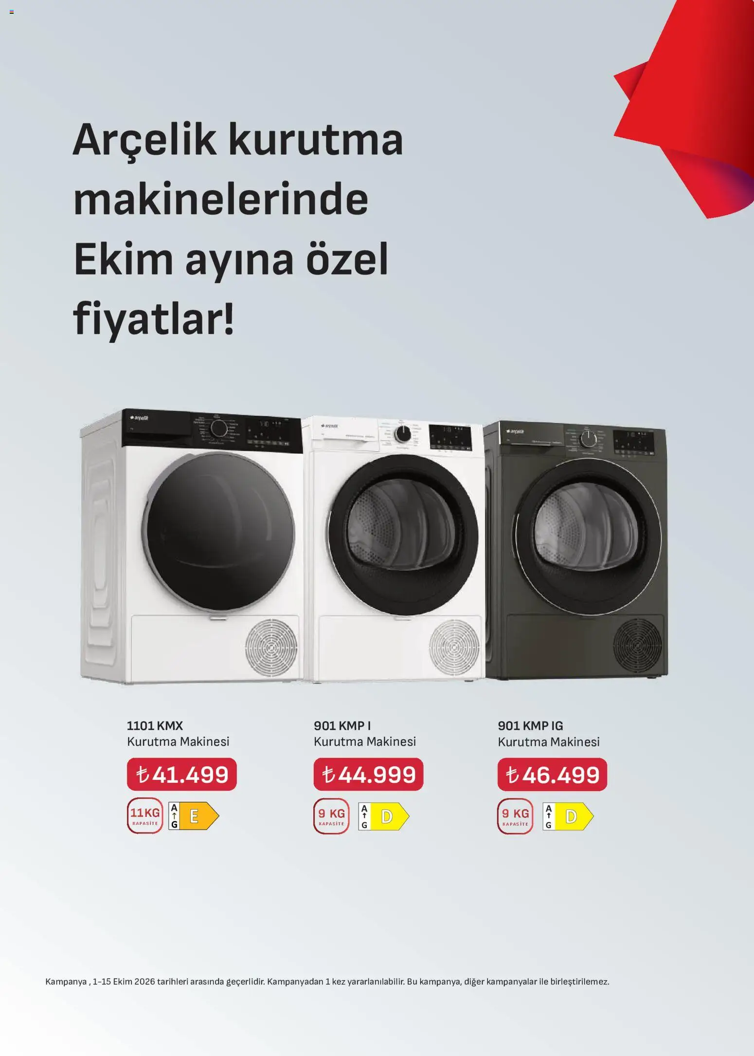 Arçelik Katalog - 01 Ekim 2026 tarihinden itibaren geçerlidir | Sayfa: 31