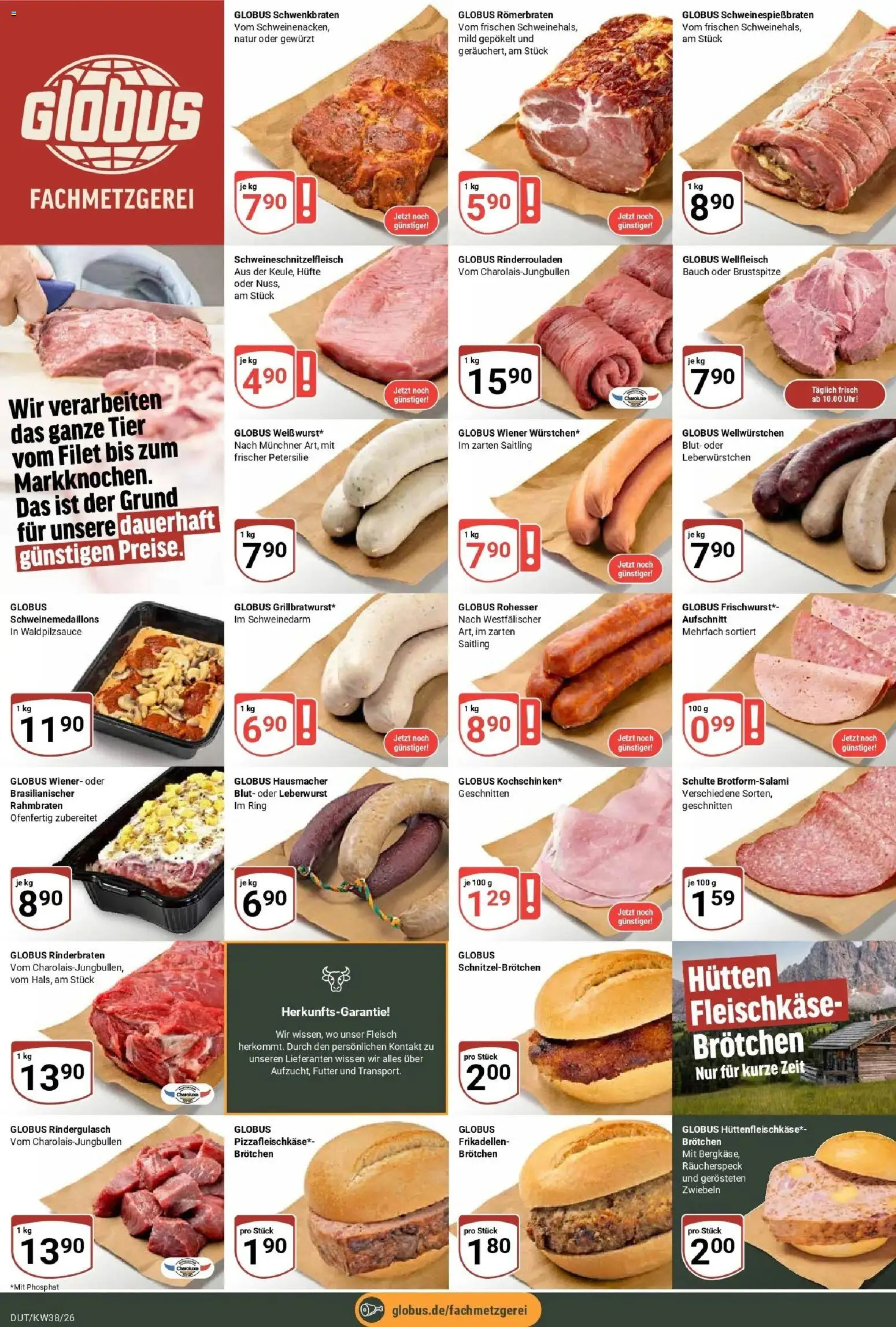 Globus Prospekt Wetzlar-Dutenhofen (ab 14.09.2026) » Angebote online | Seite: 9 | Produkte: Rinderrouladen, Rindergulasch, Fleisch, Uhr