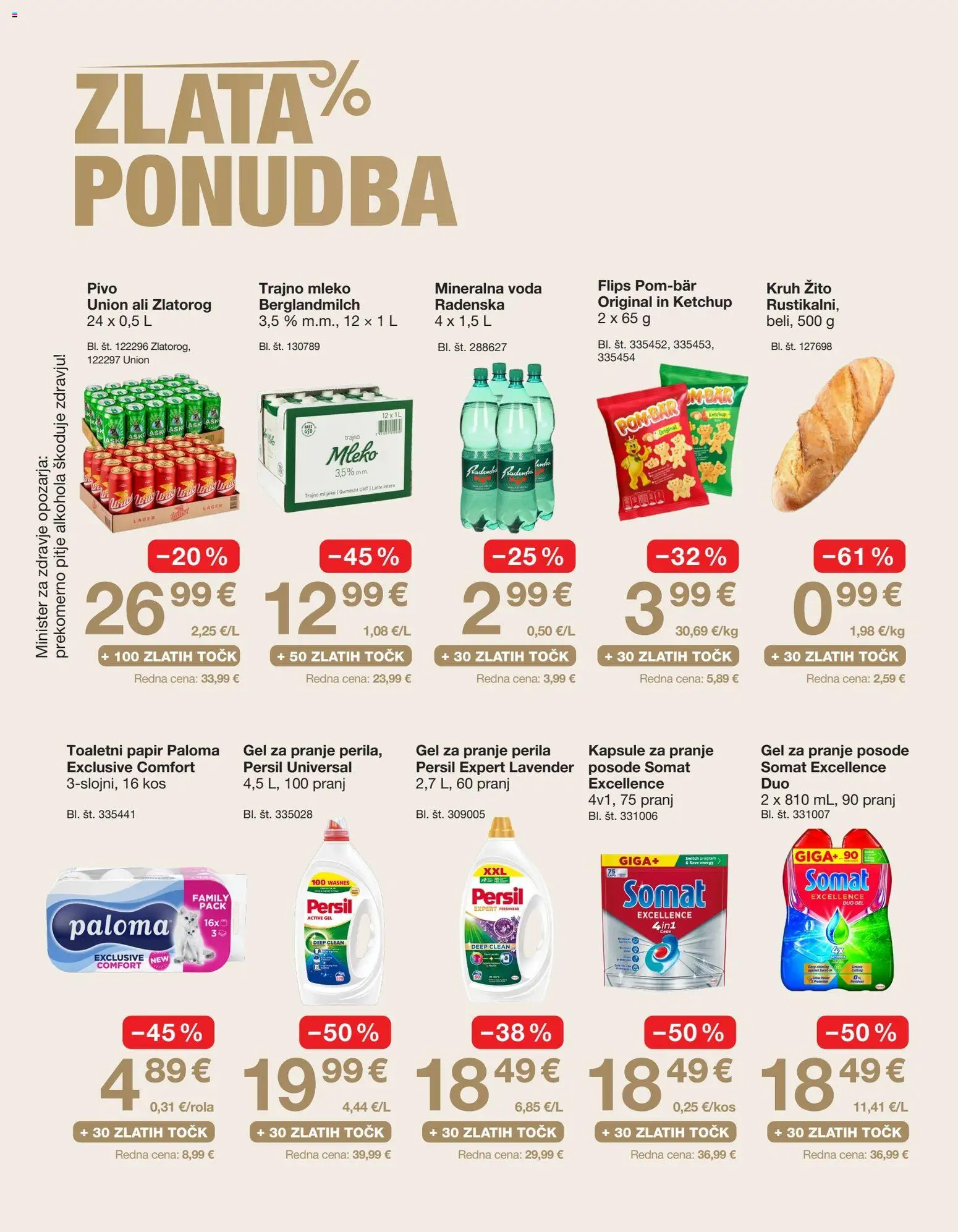 Novi Petrol katalog ponudbe – veljaven od 02.03.2026 | Stran: 24 | Izdelki: Kos, Flips, Kruh, Pivo