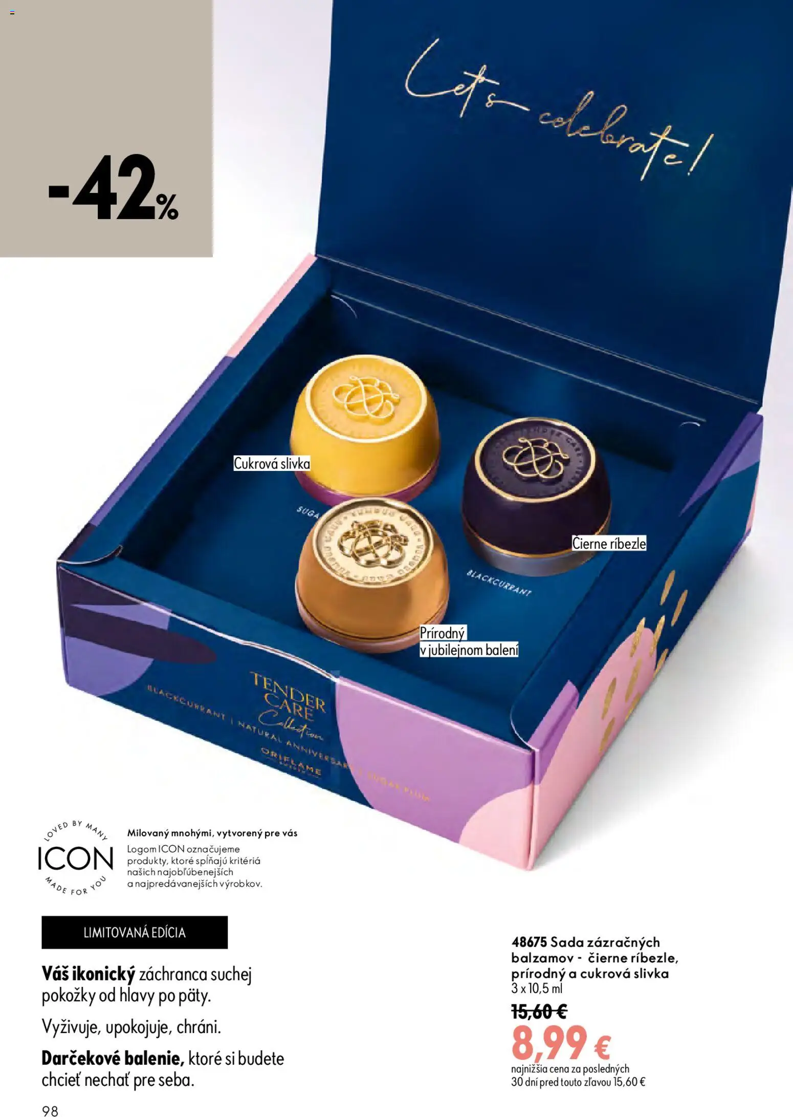 Nové Oriflame akcie – leták je platný od 19.08.2026 | Strana: 98 | Produkty: Ríbezle