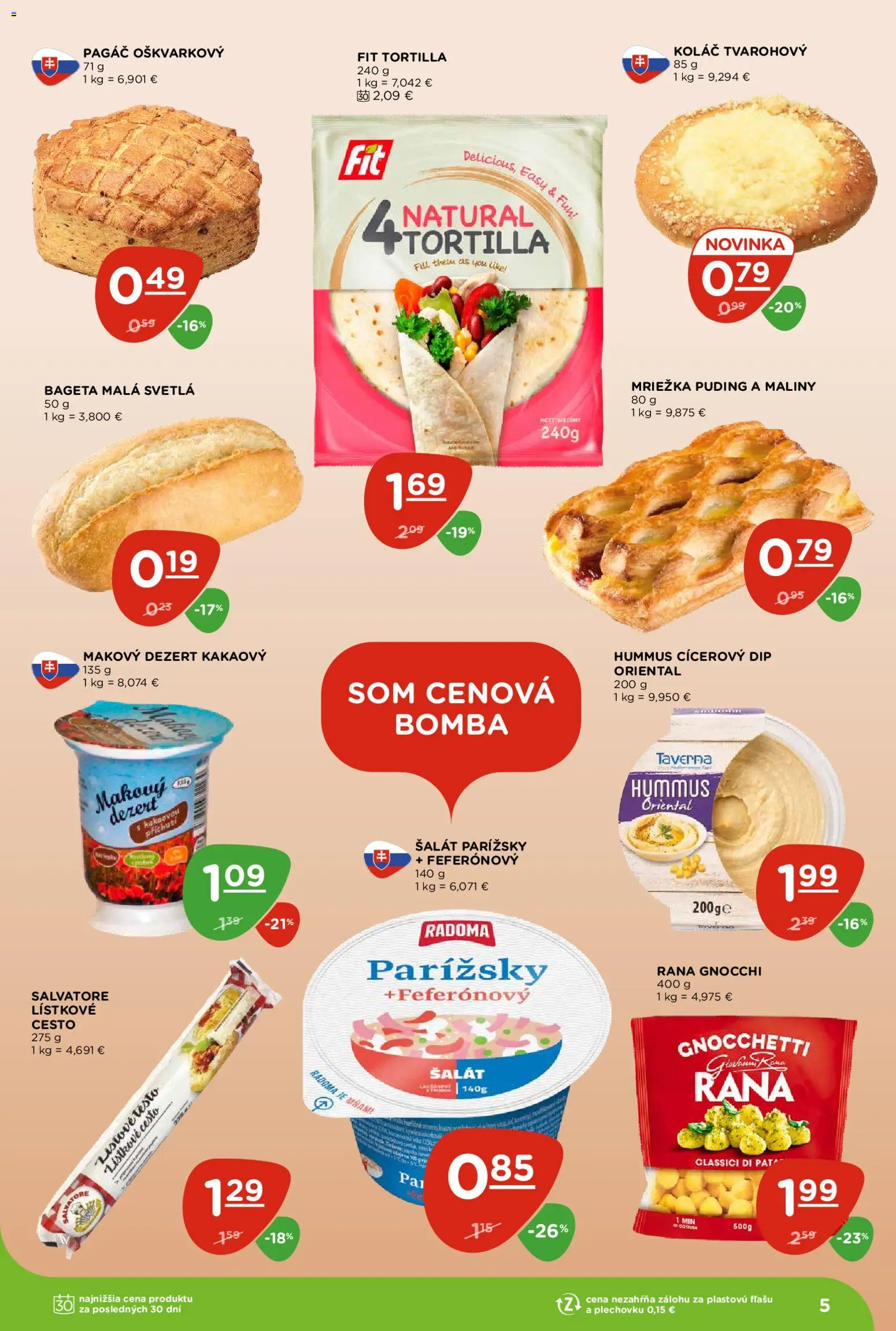 Nové Terno akcie – leták je platný od 20.08.2026 | Strana: 5 | Produkty: Cesto, Puding, Koláč, Dezert