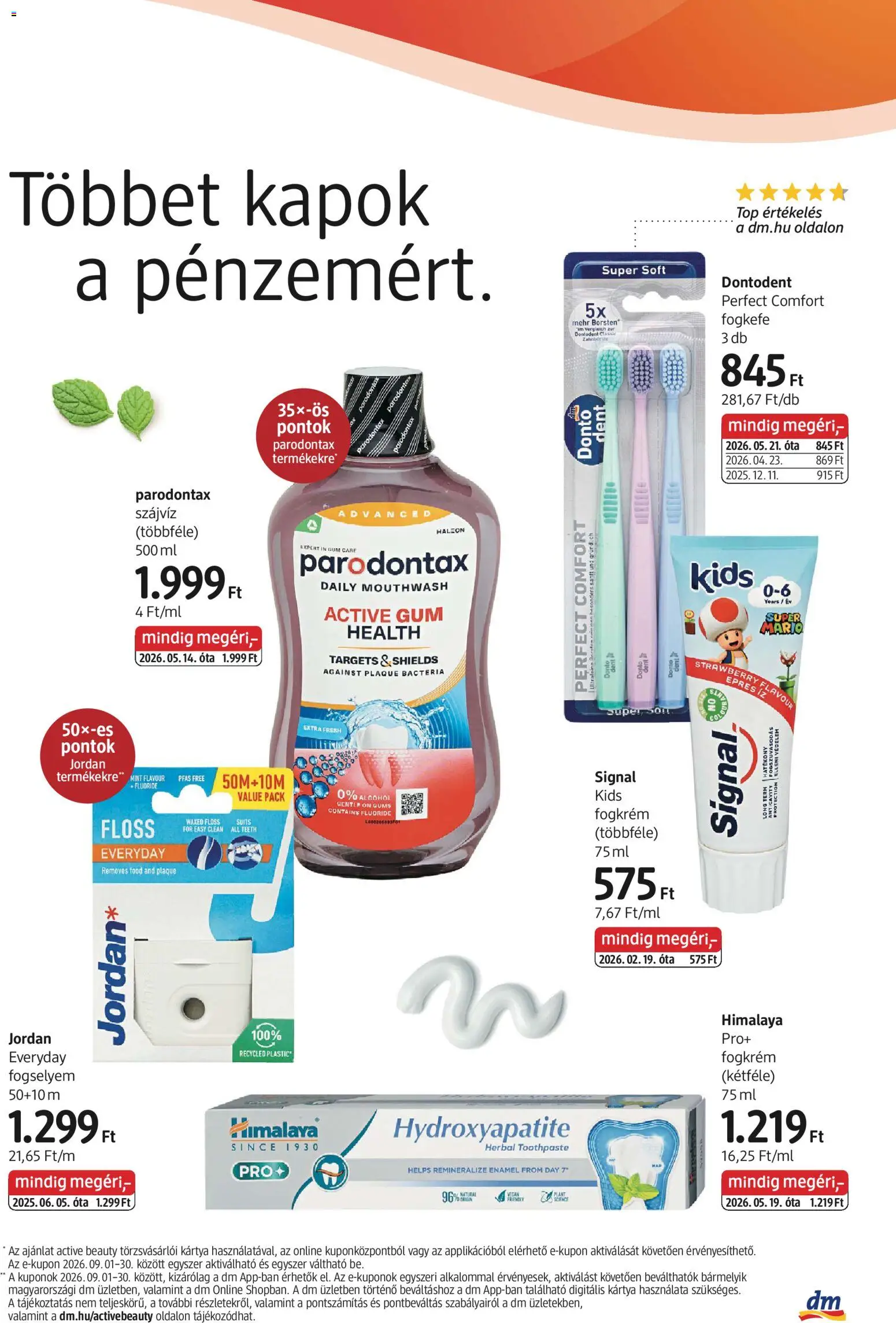 DM Drogerie Markt akciós ujság - amely érvényes a következő dátumtól: 2026.09.03. | Oldal: 3 | Termékek: Fogkrém, Fogkefe, Szájvíz