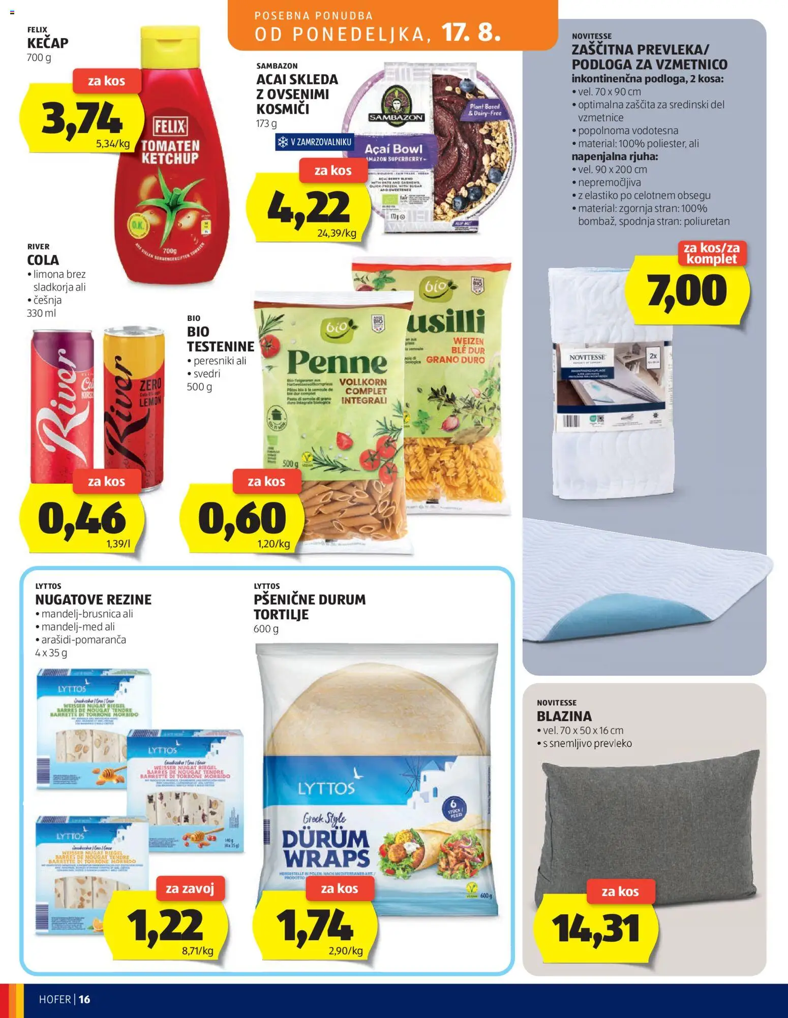 Hofer SI katalog | vrijedi od 12.08.2026 | Stranica: 16