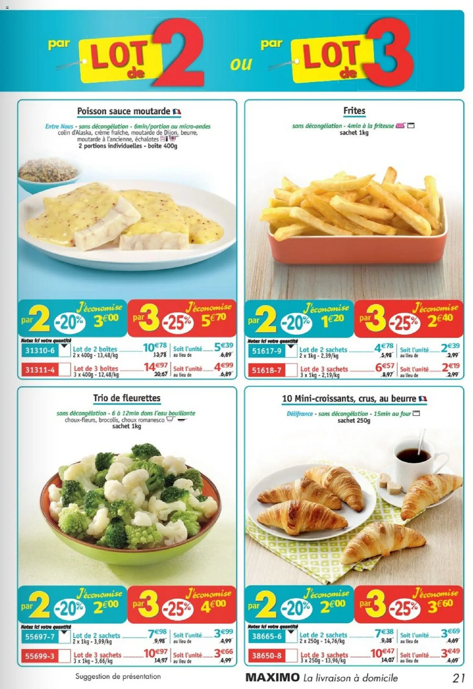 {H1} | Page: 21 | Produits: Friteuse, Beurre, Moutarde, Crème