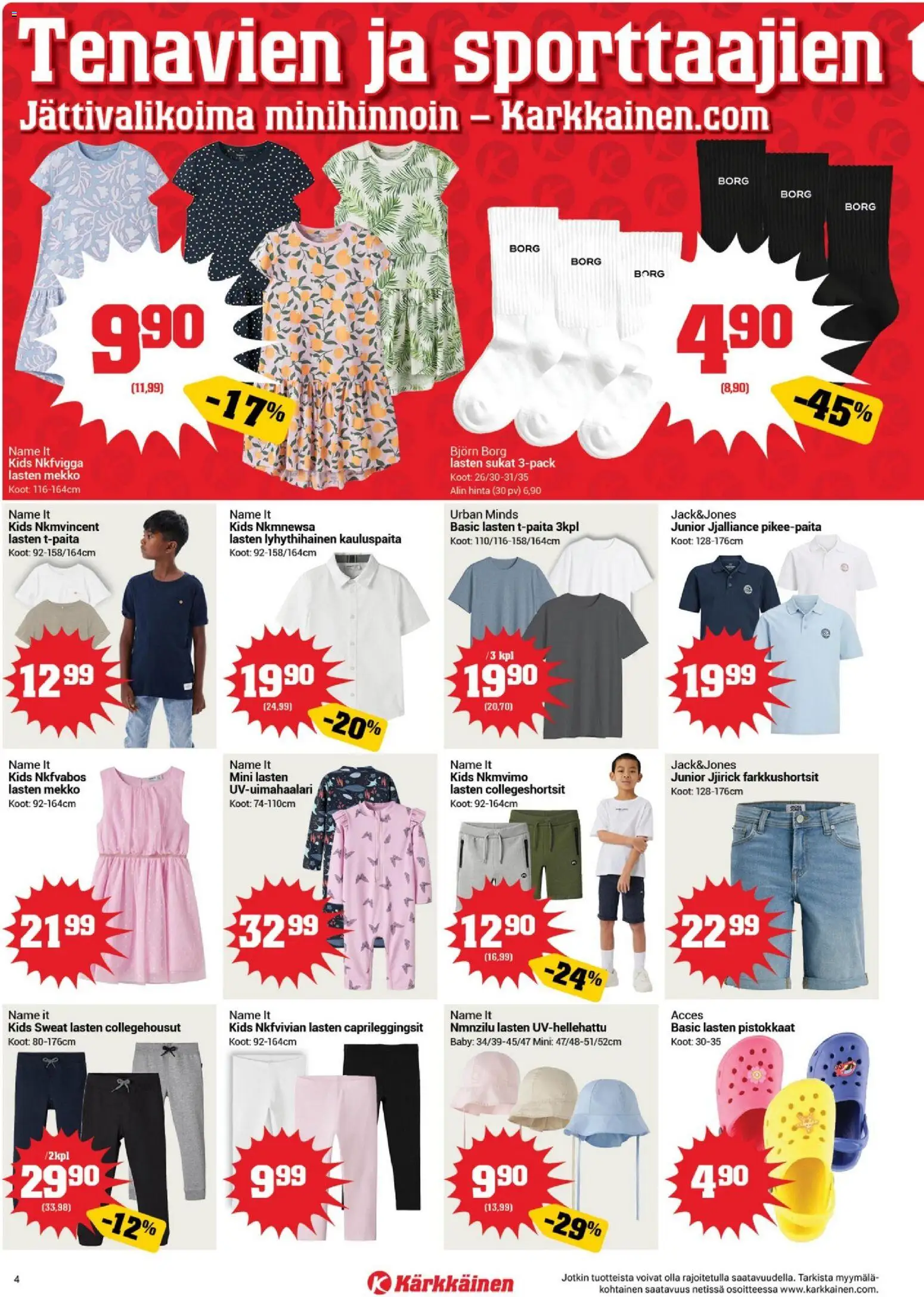 Kärkkäinen tarjoukset – voimassa 03.06.2026 alkaen | Sivu: 4 | Tuotteet: Kauluspaita, Sukat, Mekko