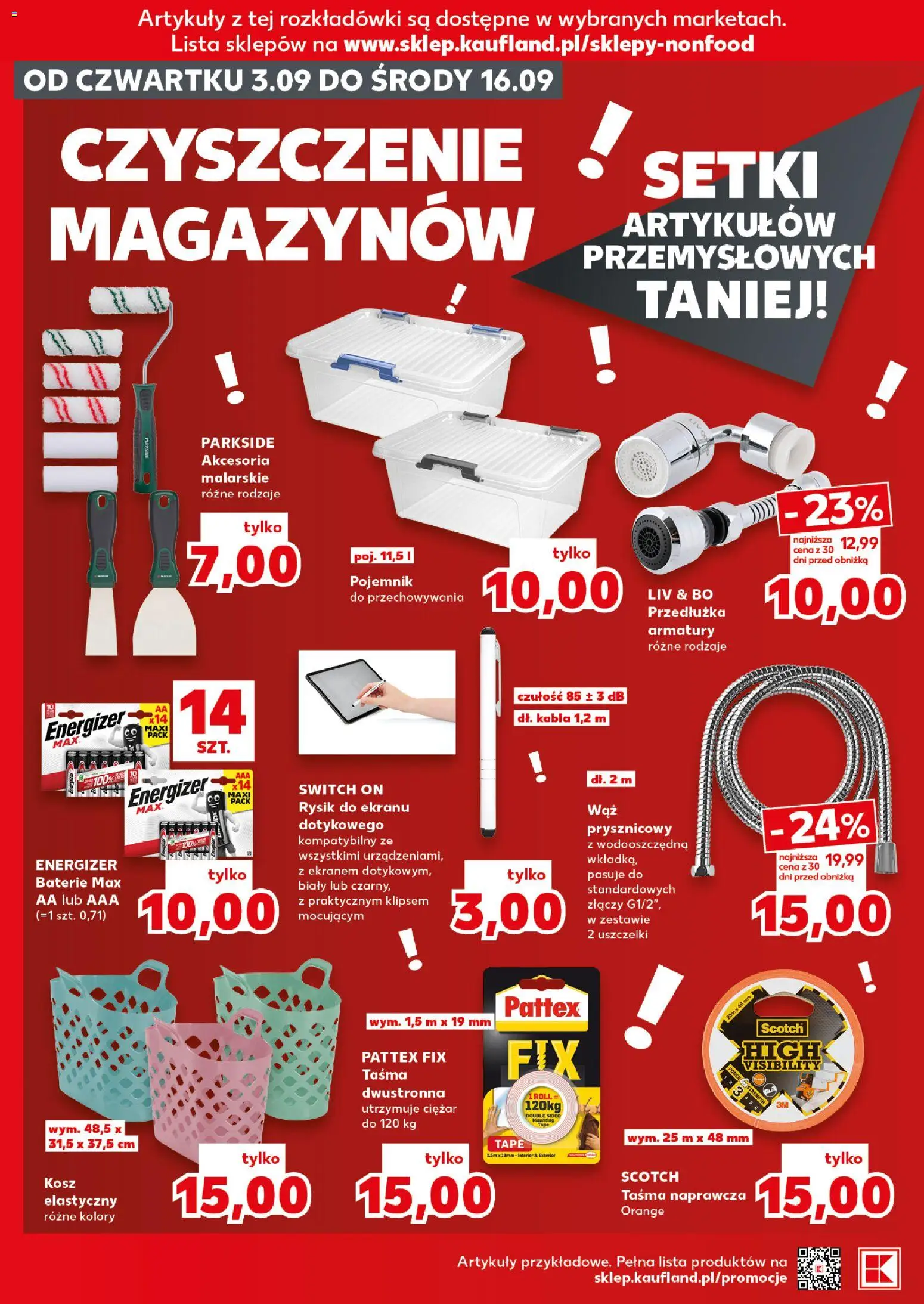 Kaufland Polsko leták - Złap okazje od 03.09.2026 | Strana: 10 | Produkty: Parkside, Switch On, Baterie