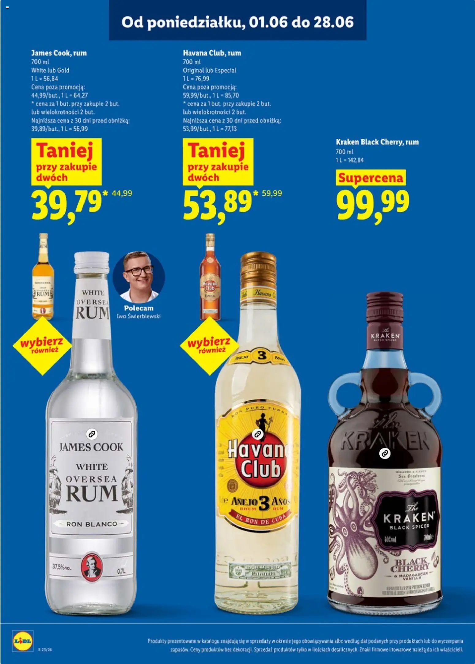 Lidl Katalog alkoholi mocnych od 01.06.2026 | Strona: 15 | Produkty: Rum Kraken, Rum