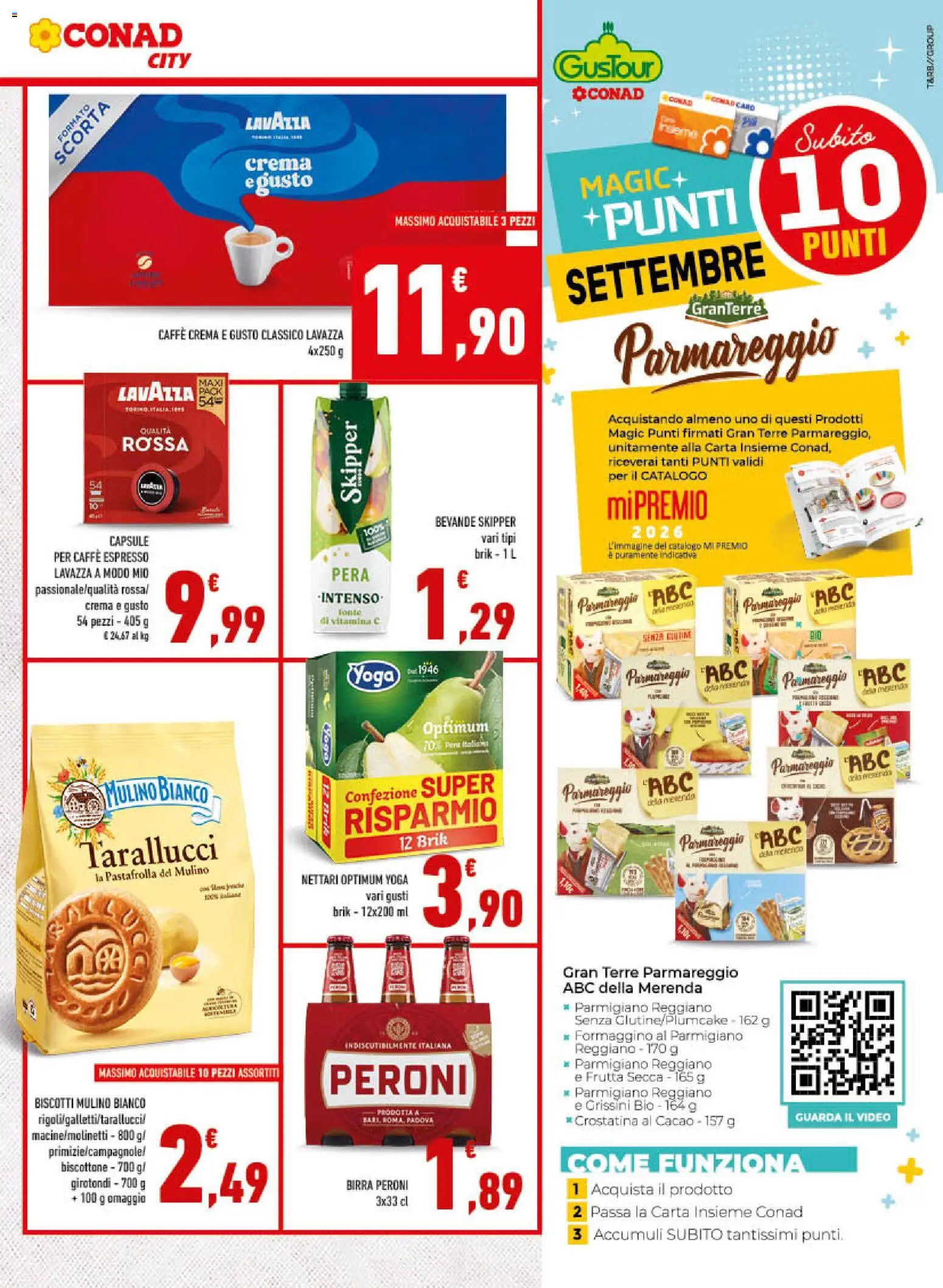 Volantino Conad del 09/09/2026 | Pagina: 3 | Prodotti: Senza glutine, Caffè, Biscotti, Grissini