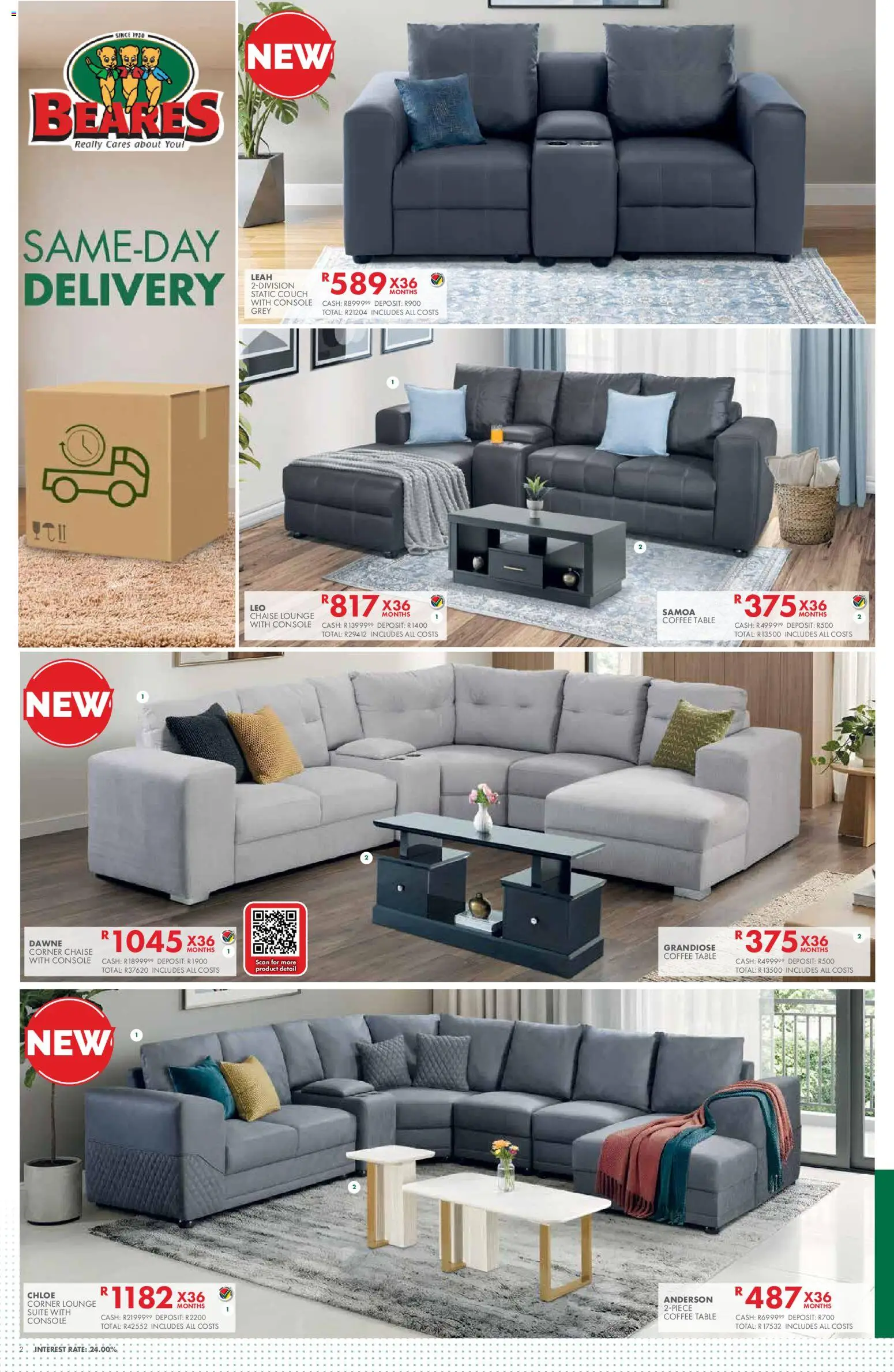 New Beares catalogue – valid from 10/08/2026 | Page: 2 | Products: Couch, Coffee table, Table, Chaise