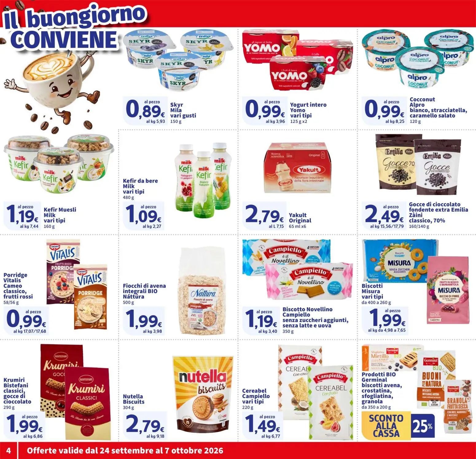 Volantino SIGMA del 24/09/2026 | Pagina: 4 | Prodotti: Kefir, Latte, Zaino, Barbabietola