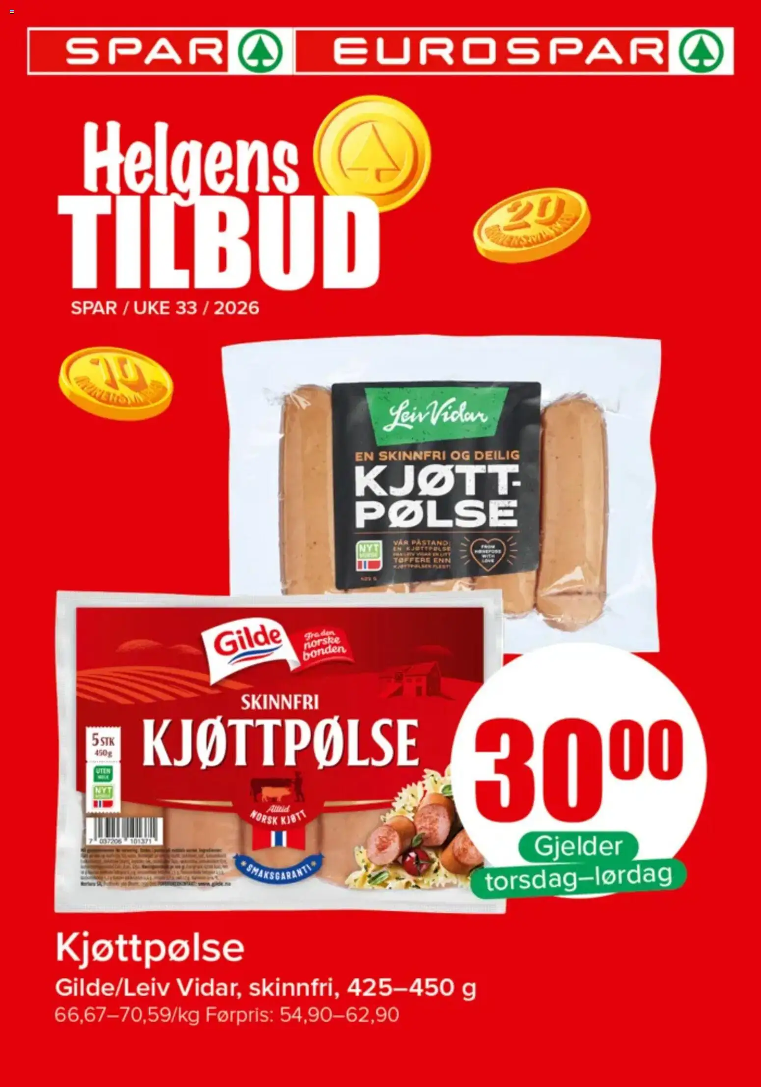 {H1} | Side: 1 | Produkter: Pølse, Kjøtt