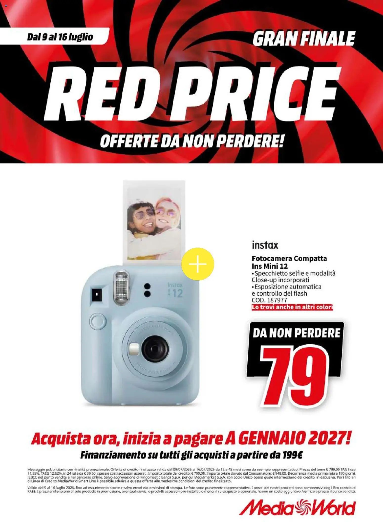 Volantino Media World del 09/07/2026 | Pagina: 16 | Prodotti: Fotocamera