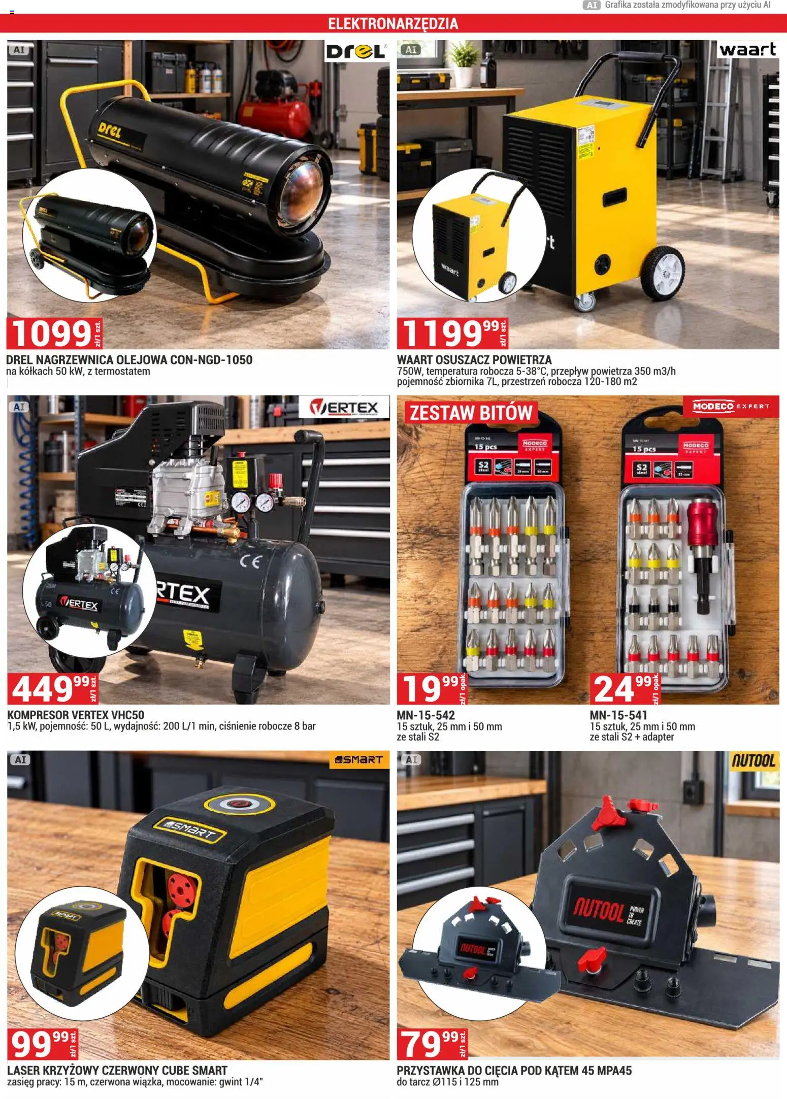 Merkury Market gazetka od 01.11.2026 | Strona: 45 | Produkty: Adapter, Osuszacz powietrza, Laser krzyżowy, Kompresor