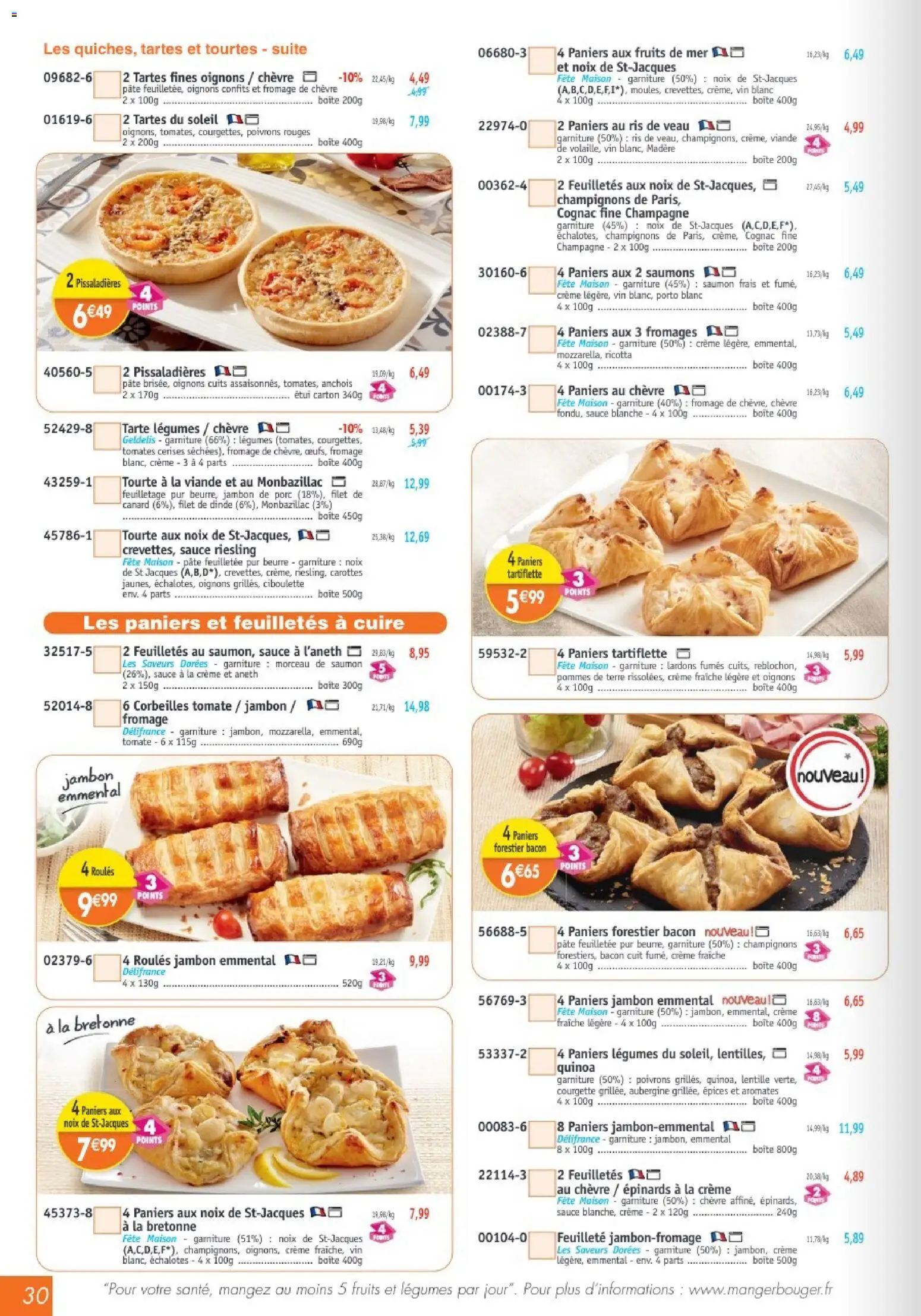 {H1} | Page: 30 | Produits: Carottes, Champignons, Lardons, Fromage