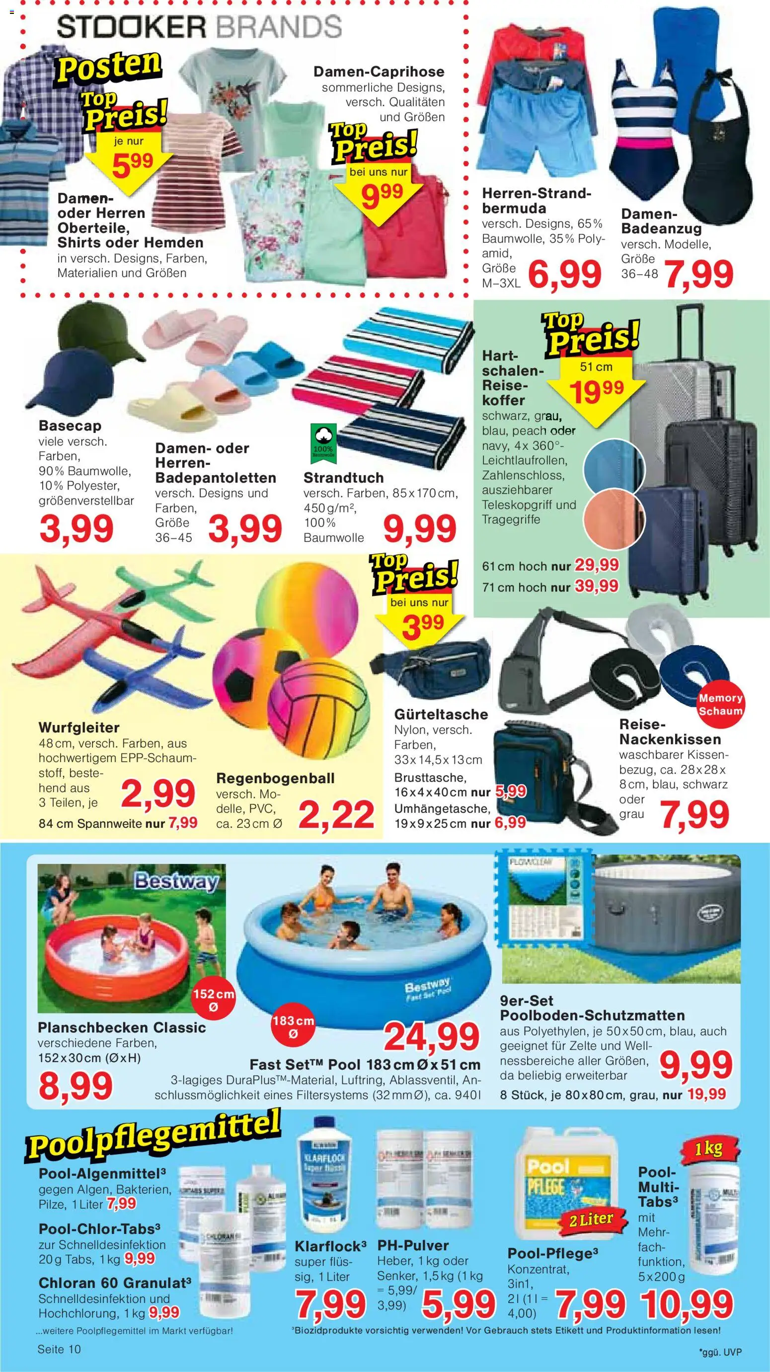 Wiglo Wunderland Prospekt – gültig ab 01.06.2026 | Seite: 14 | Produkte: Bermuda, Strandtuch, Badeanzug, Koffer