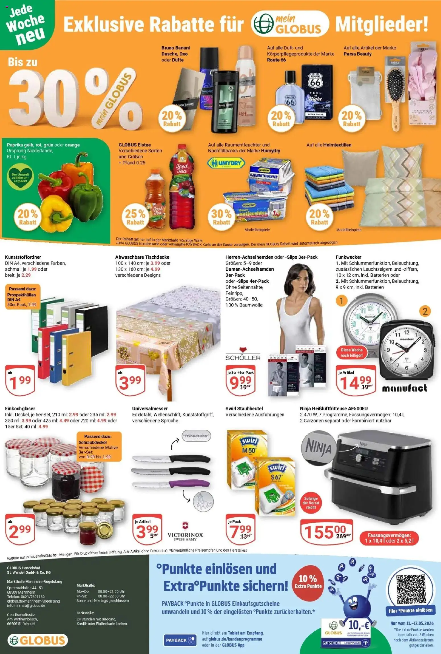 Globus Prospekt Mannheim	 – gültig ab 10.05.2026 | Seite: 29 | Produkte: Duft, Paprika, Heißluftfritteuse, Tablet