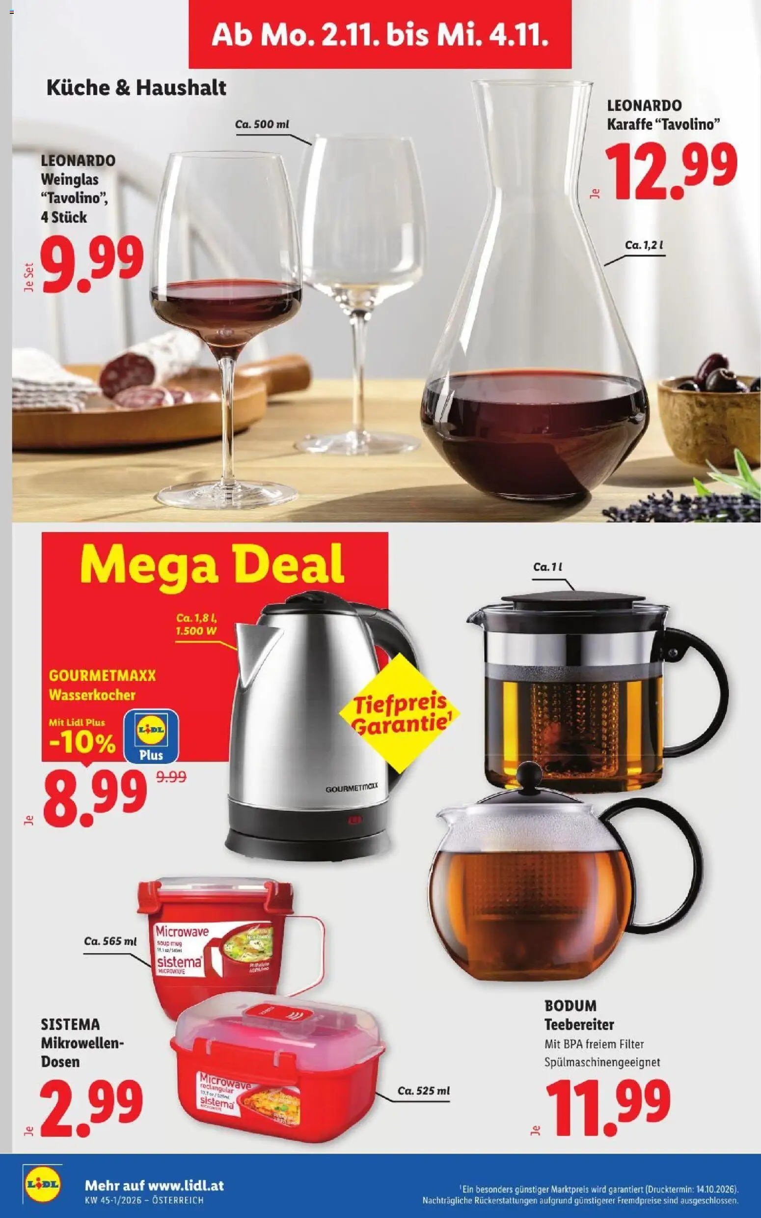 Lidl Flugblatt gültig ab 29.10.2026 | Seite: 31 | Produkte: Wasserkocher