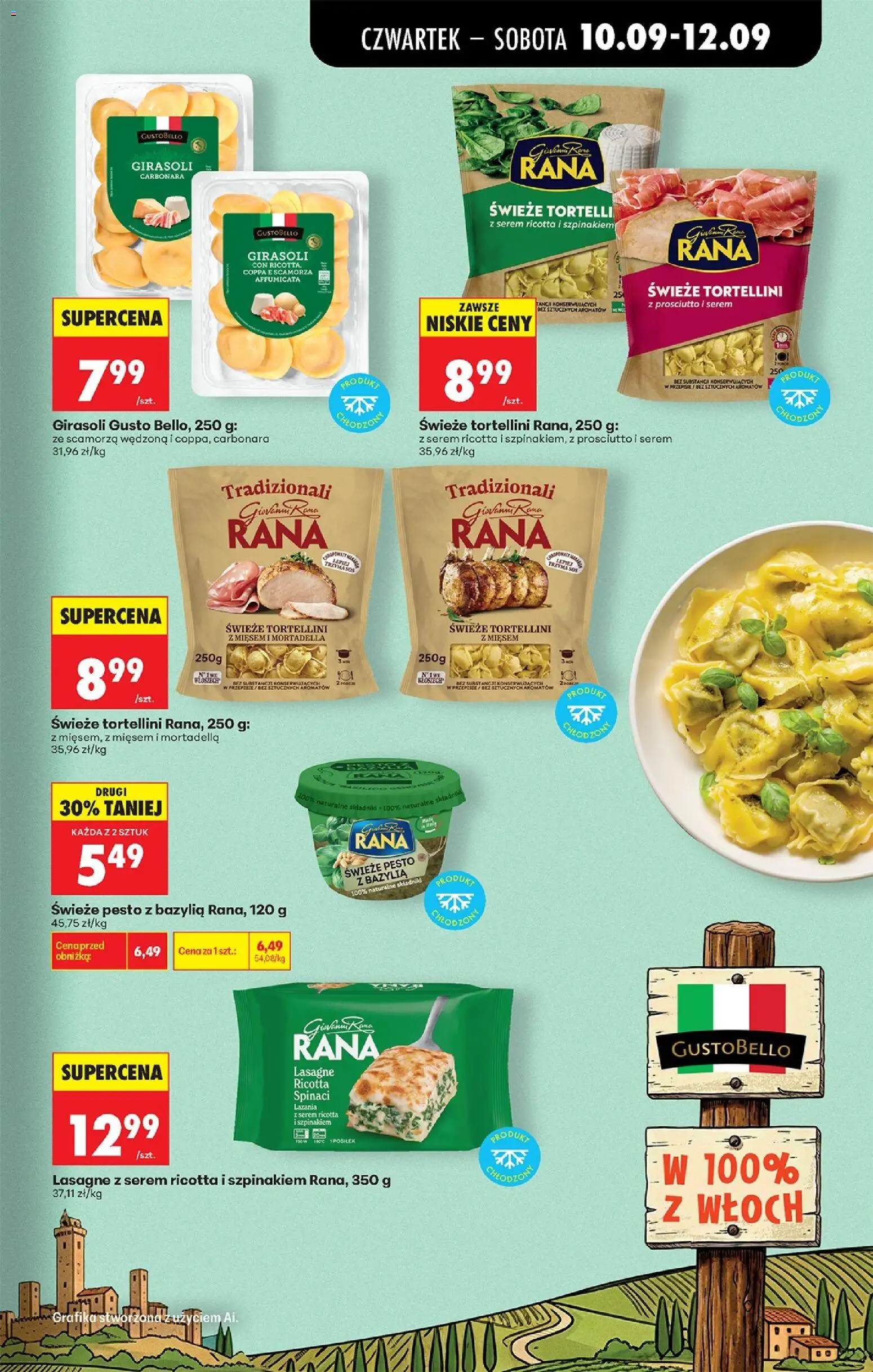 Biedronka gazetka od czwartku od 10.09.2026 | Strona: 59 | Produkty: Tortellini, Lasagne, Ricotta, Sos