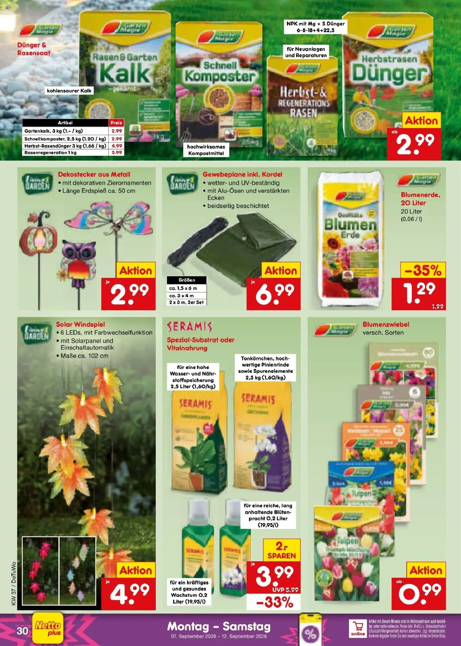 Netto Marken-Discount Prospekt Ludwigshafen-Edigheim – gültig ab 07.09.2026 | Seite: 46 | Produkte: Blumen, Kalk, Wasser