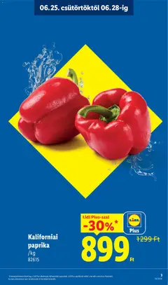 Kaliforniai paprika, Kaliforniai paprika /kg - amely érvényes a következő dátumtól: 2026.06.25. | Oldal: 3