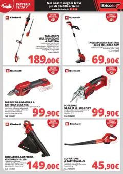 Anteprima del volantino Brico io volantino Macchine da giardino valido a partire dal 30.03.2026 | Pagina: 12 | Prodotti: Tagliasiepi, Forbice, Batteria