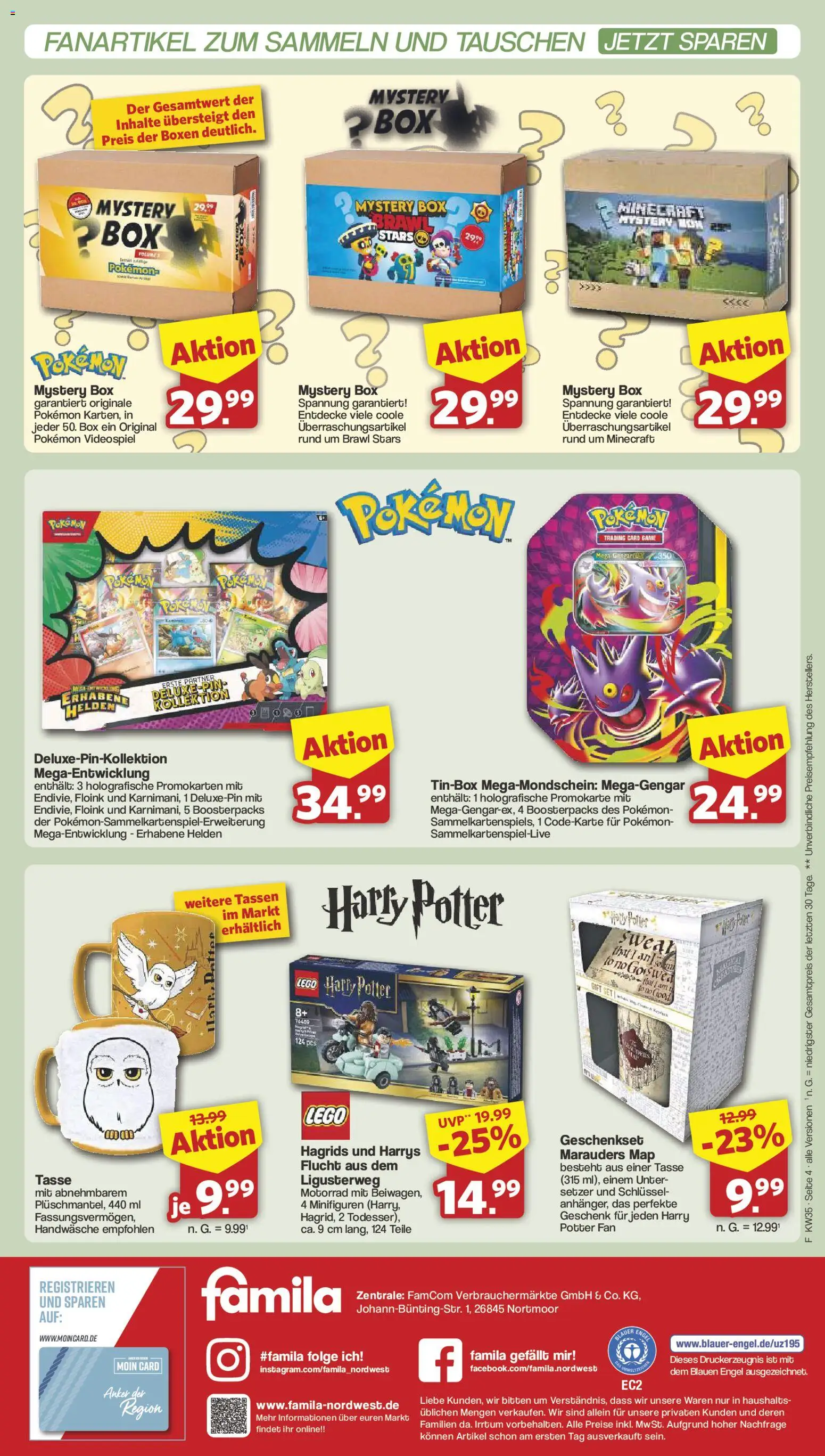 Famila Nordwest Sonderangebote – gültig ab 23.08.2026 | Seite: 4 | Produkte: Box, LEGO Harry Potter