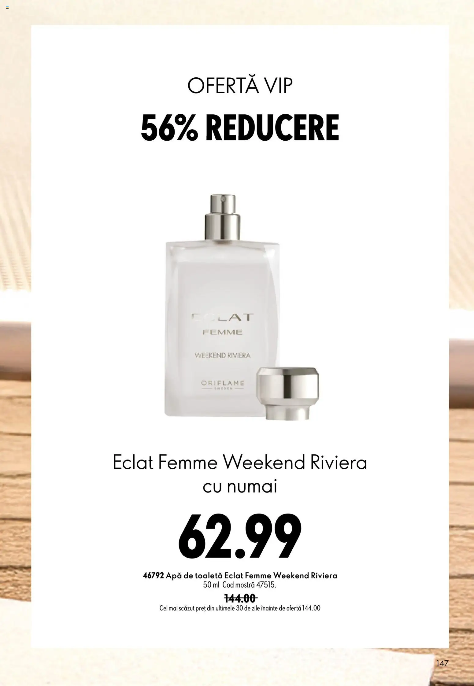 Noul catalog Oriflame – valabil de la 09.09.2026 | Pagină: 147 | Produse: Toaletă, Apă de toaletă, Apă
